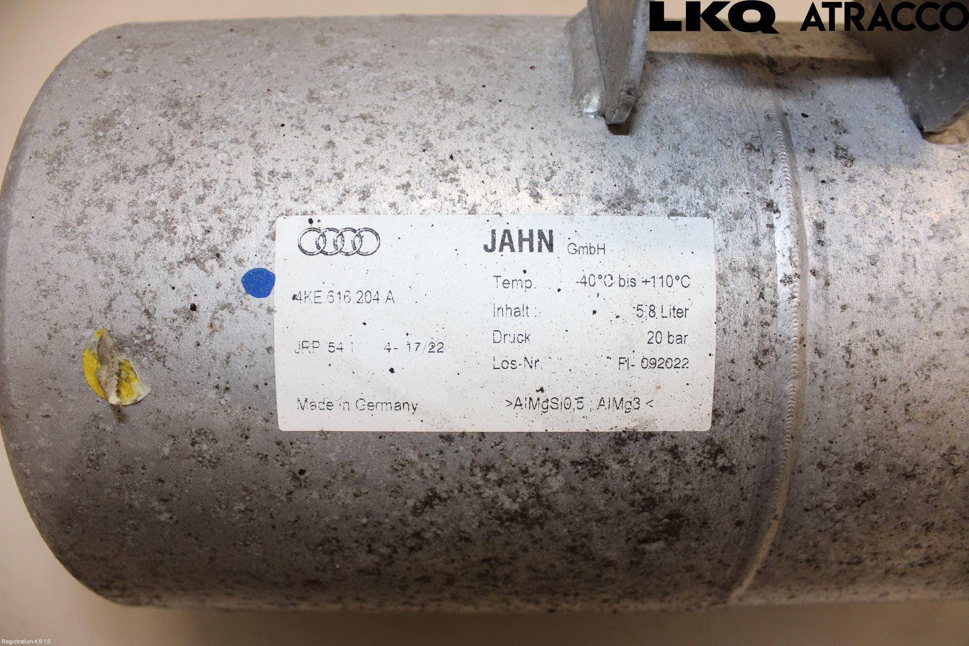 Audi E-TRON, S GE 19- Nivå/Luftförändring Trycktank