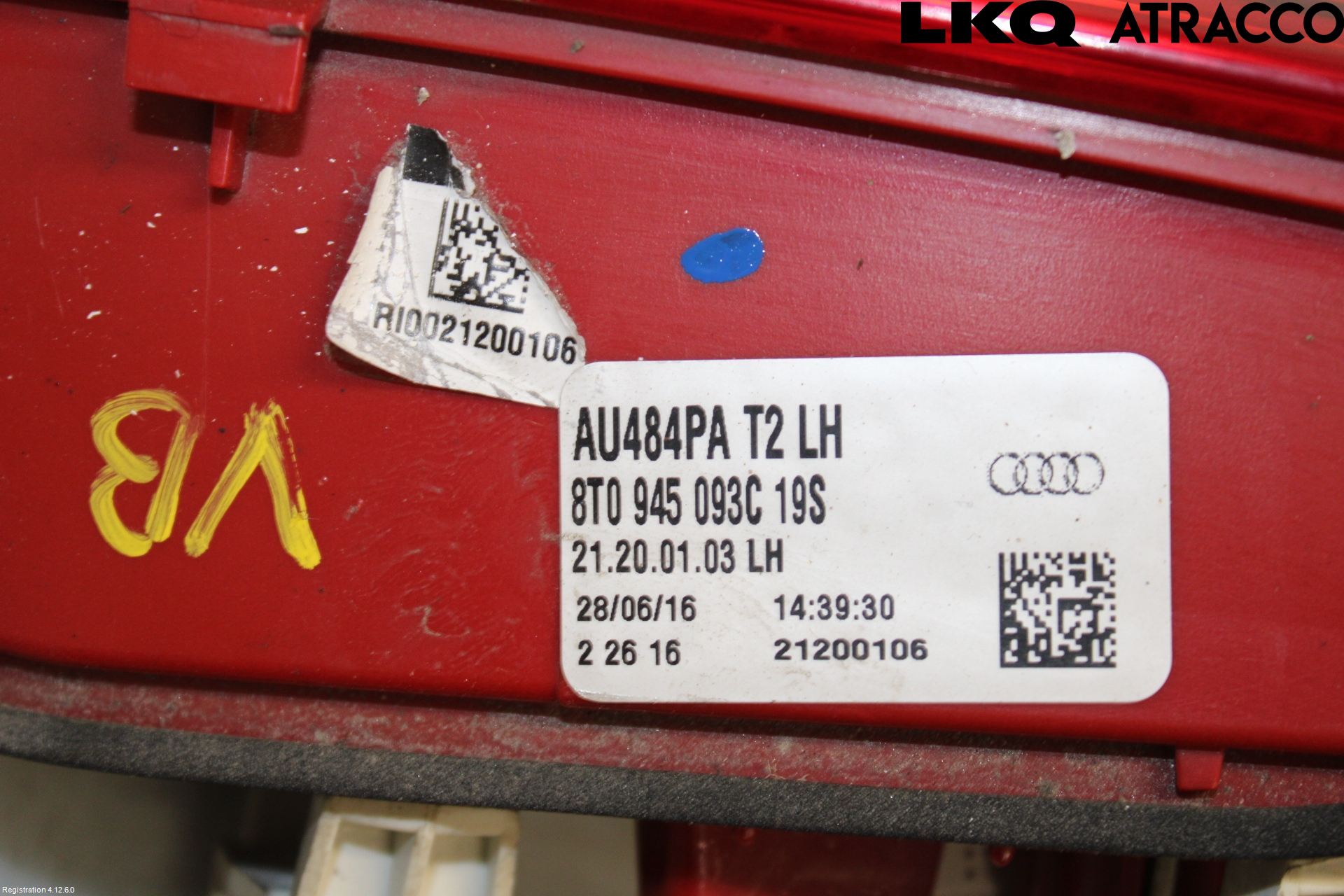 Audi A5 07-16 Bakljus Lucka Vä