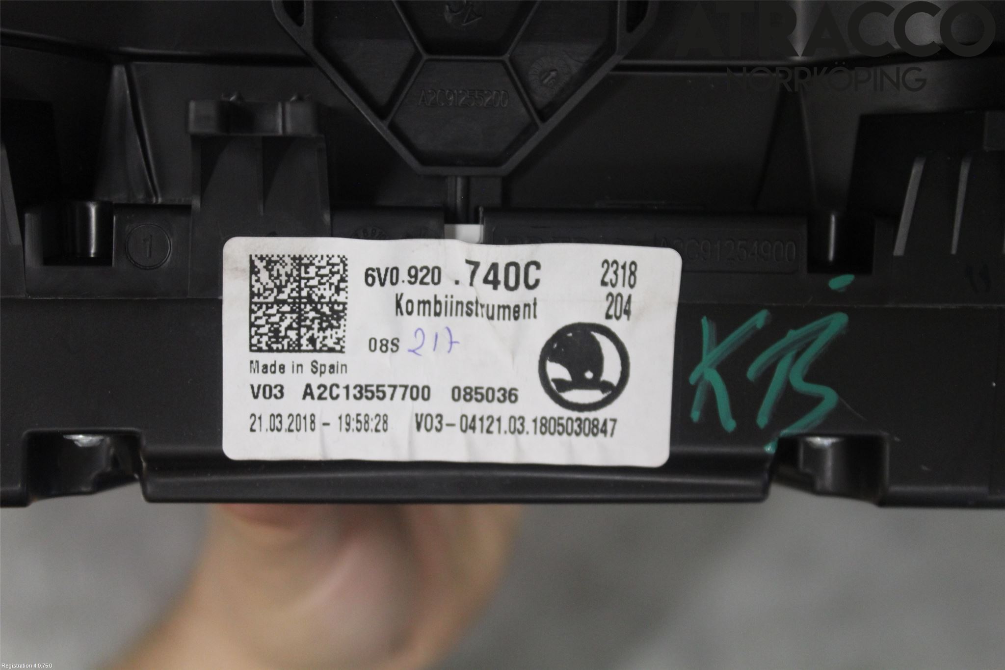 Skoda FABIA 15-21 Instrument Komb