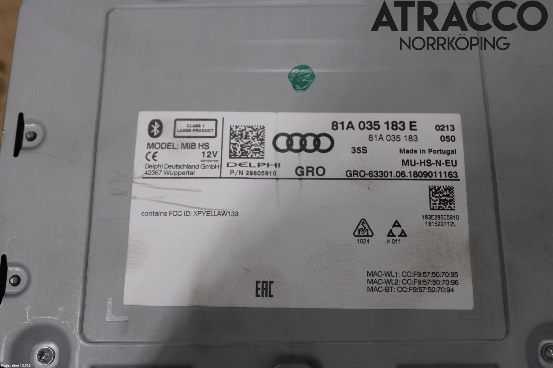 Audi Q2/SQ2 17- Cd Radio - Multimediapanel