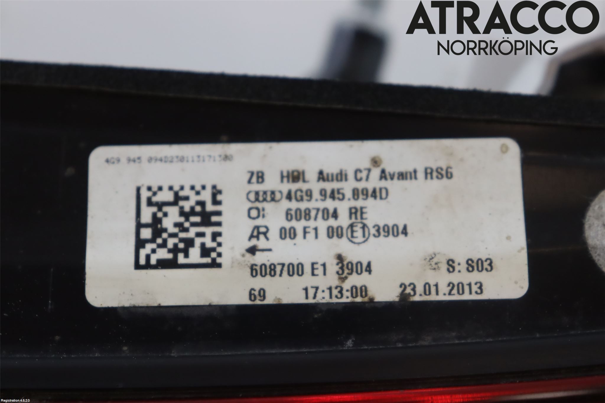 Audi A6/S6 4G 11-18 Bakljus Lucka Hö