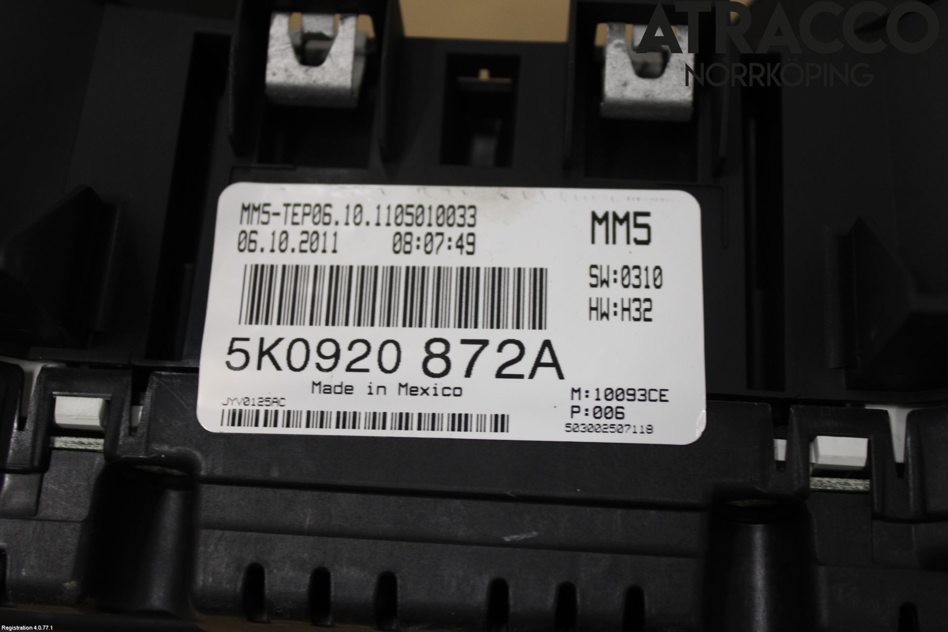 Volkswagen VW GOLF VI 09-13 Instrument Komb