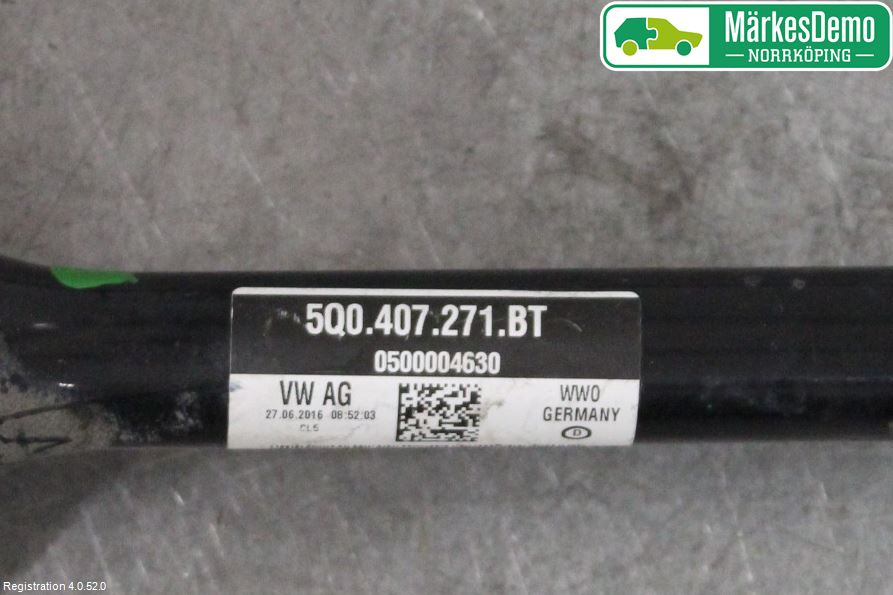 Audi A3/S3 8V 13-20 Drivaxel Fram Vänster
