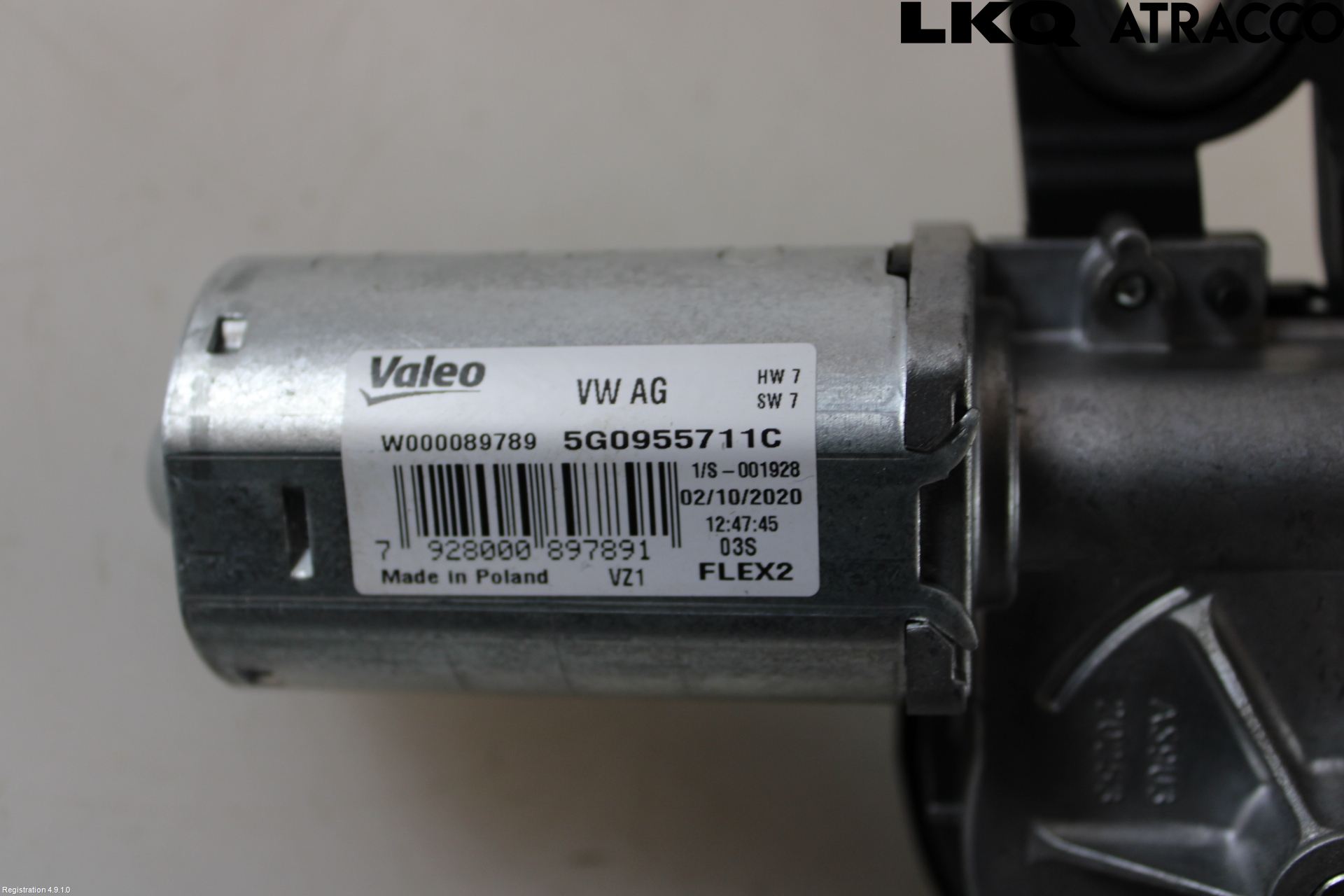 Volkswagen VW UP! / E-UP! Torkarmotor Baklucka
