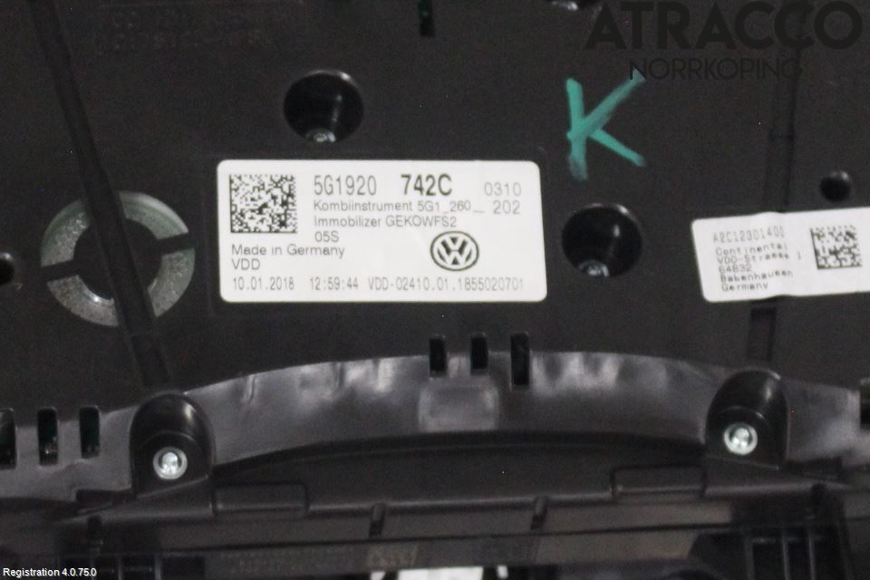 Volkswagen VW GOLF / E-GOLF VII 13-20 Instrument Komb