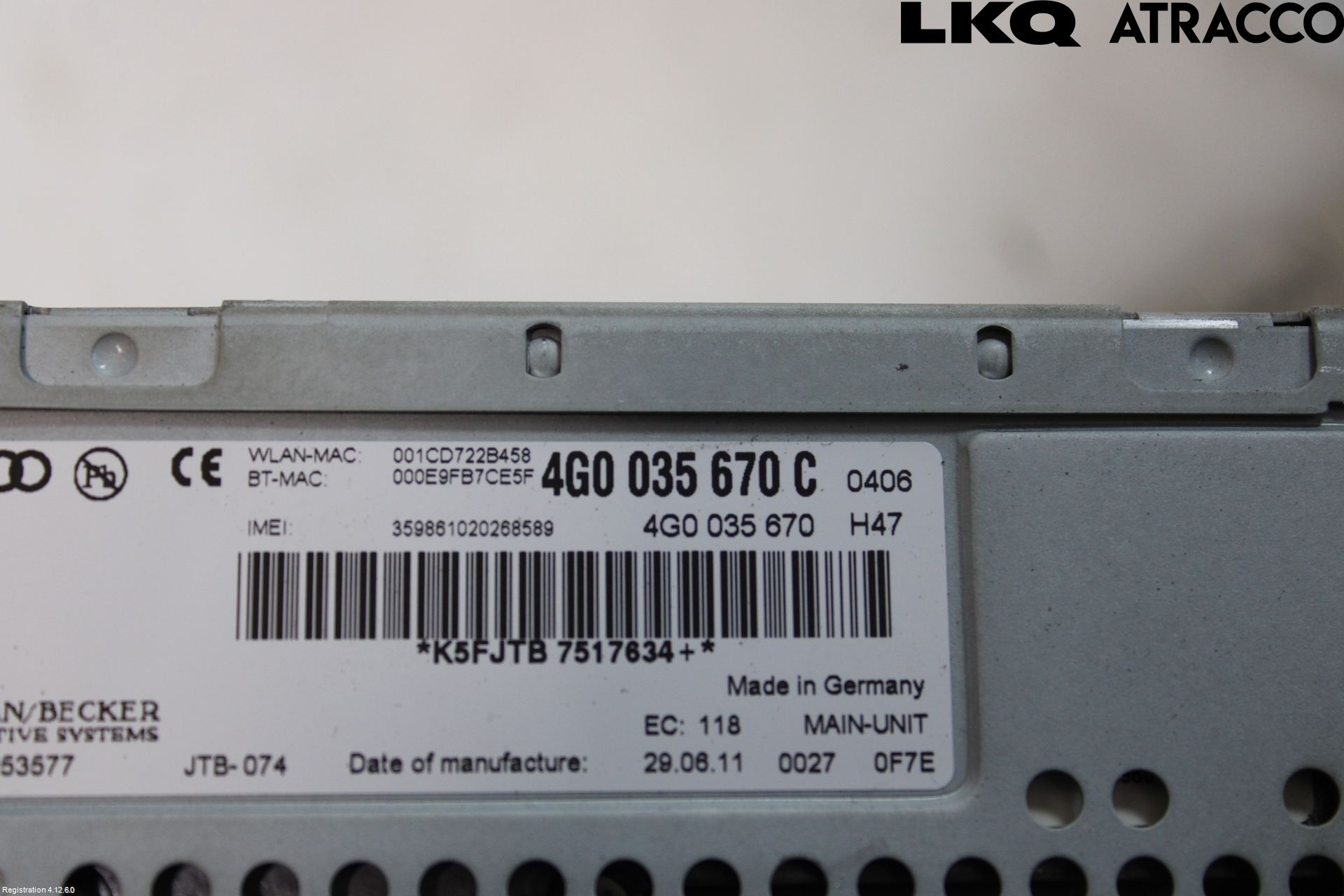 Audi A6/S6 4G 11-18 Cd Radio - Multimediapanel