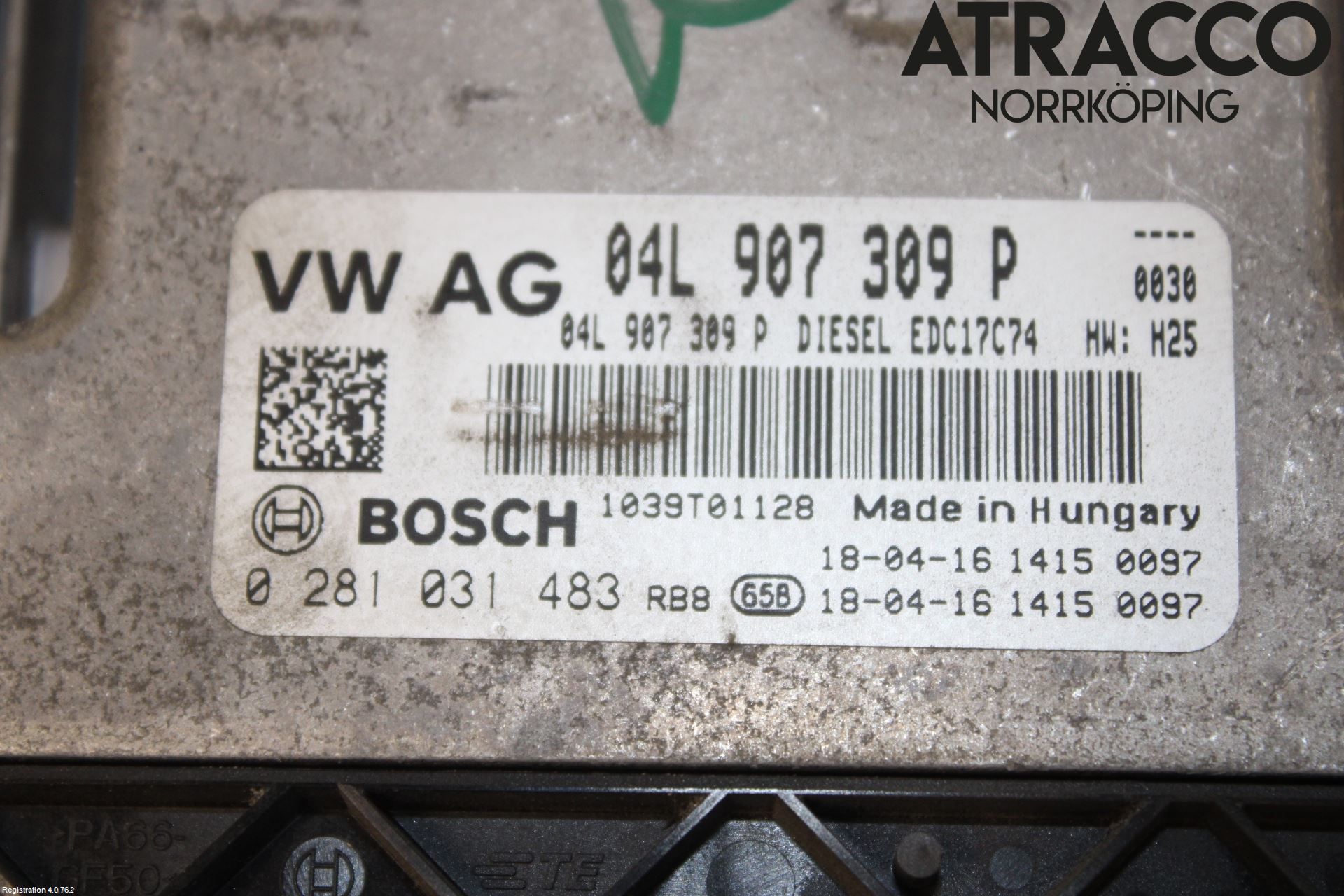Volkswagen VW PASSAT 15-19 Styrenhet Inspump Diesel