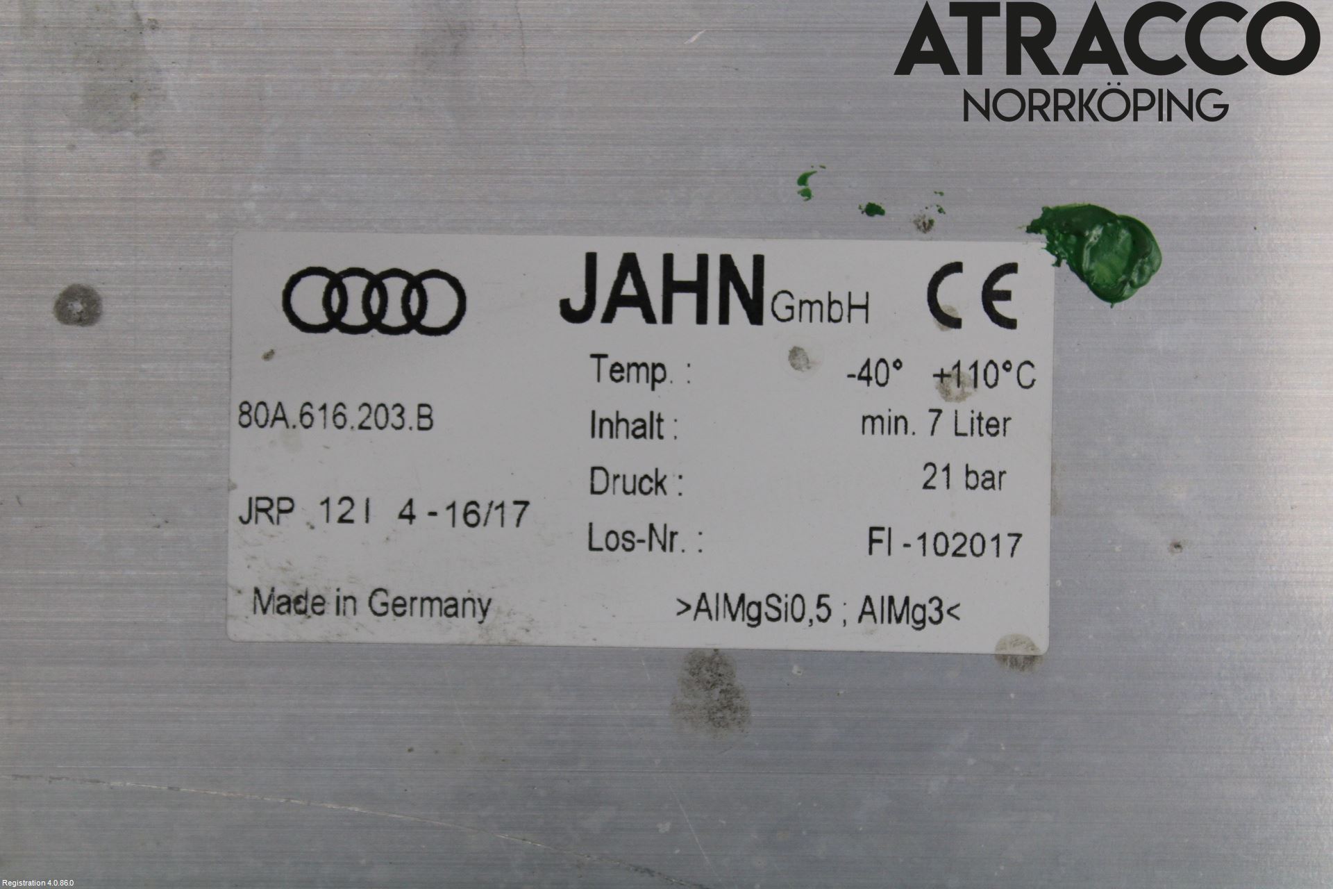 Audi Q5/SQ5 17- Nivå/Luftförändring Trycktank
