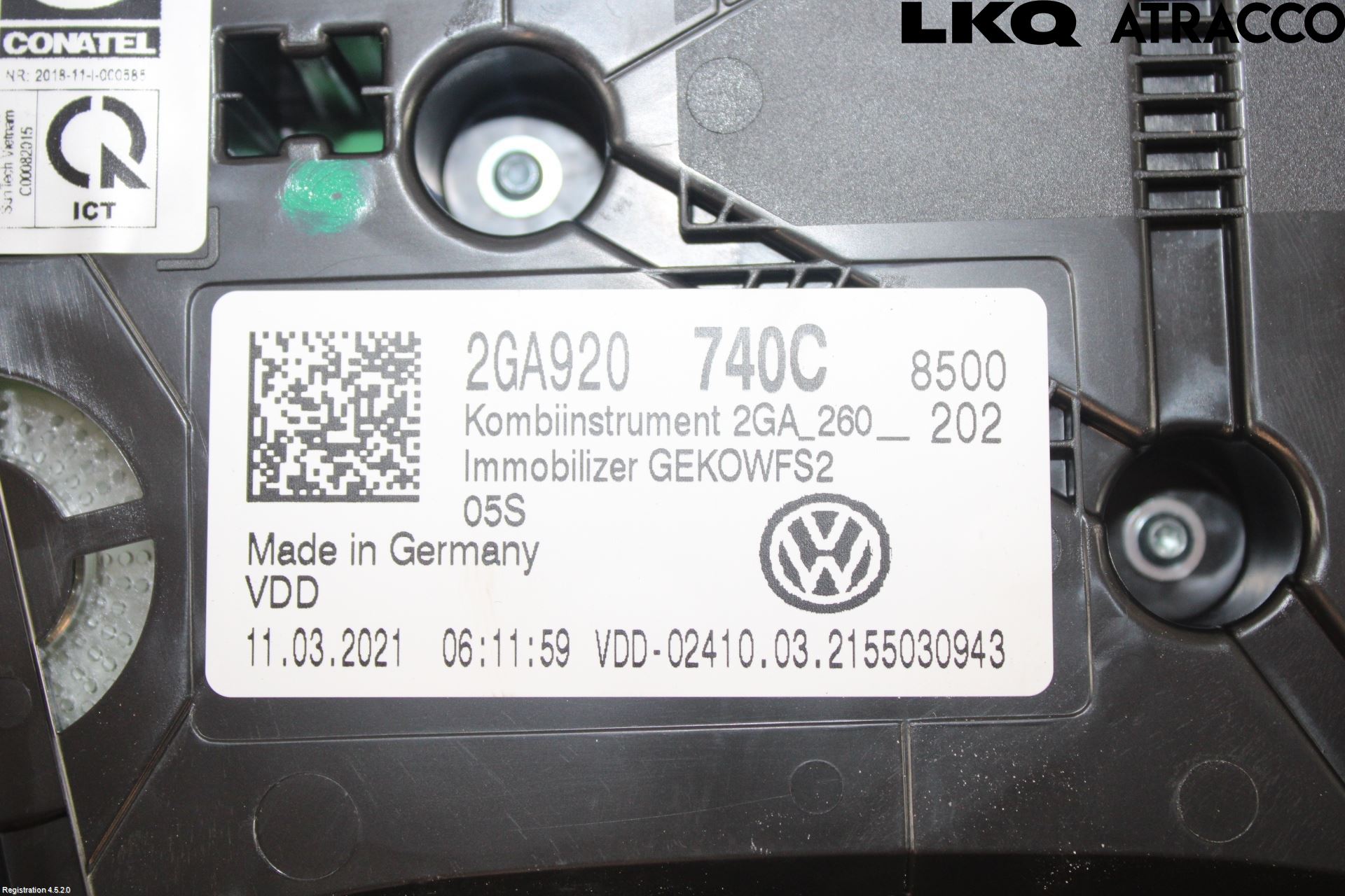 Volkswagen VW T-ROC 18- Instrument Komb
