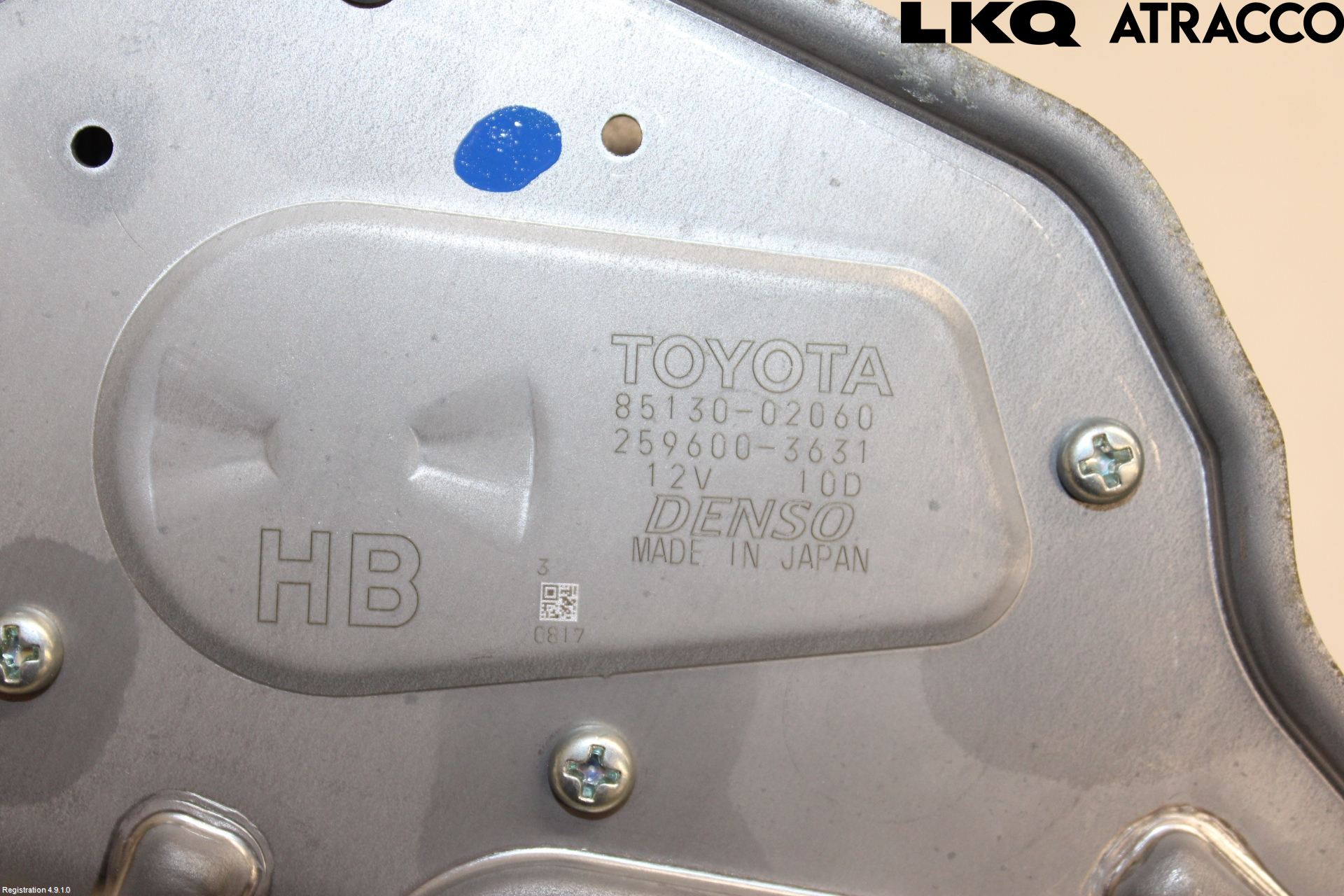 Toyota COROLLA 19- Torkarmotor Baklucka