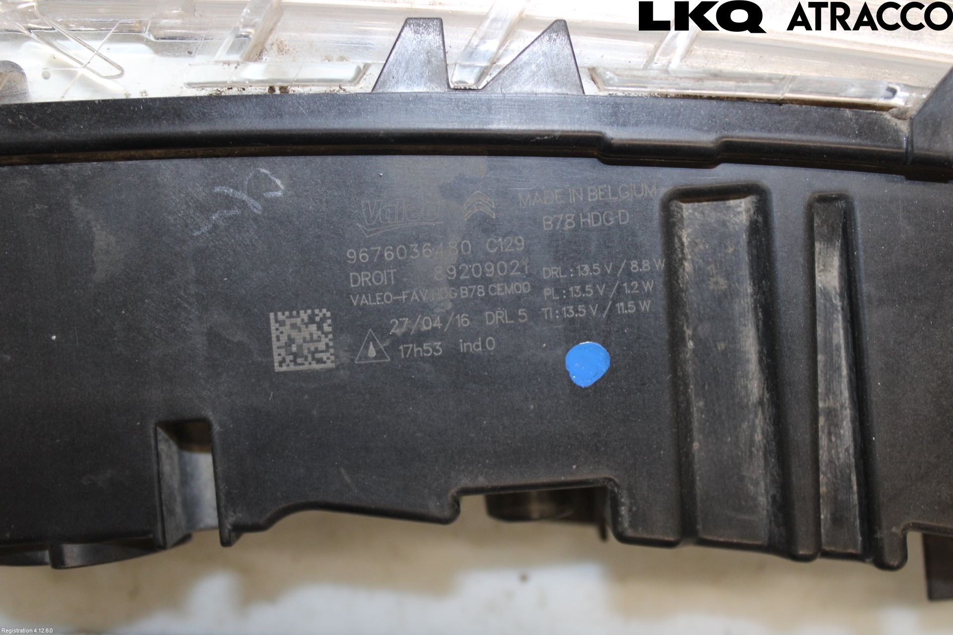 Citroen C4 GRAND PICASSO 14-18 Positionsljus Fram Hö