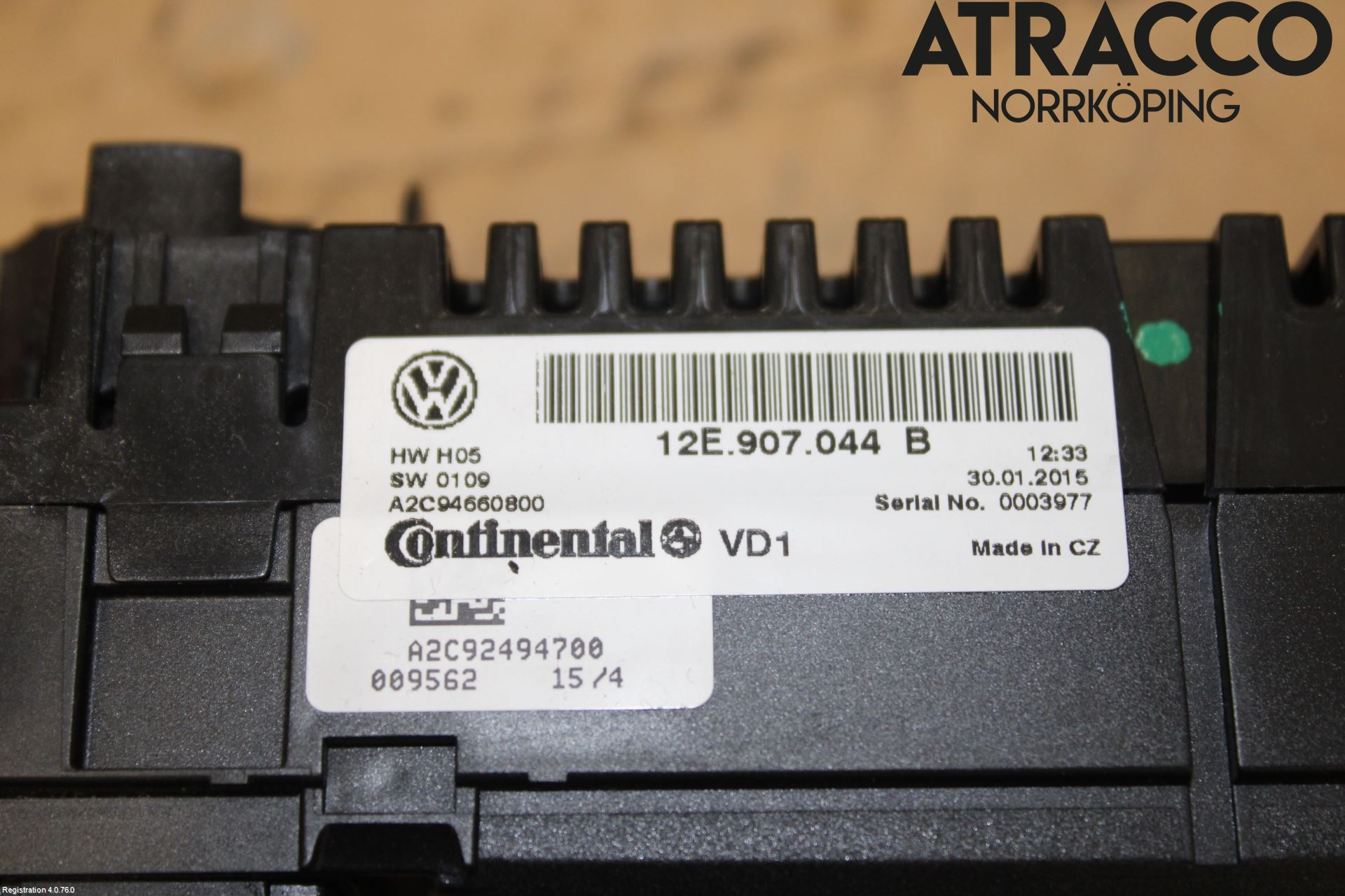 Volkswagen VW UP! / E-UP! Ac Styrenhet Ac Manöveren