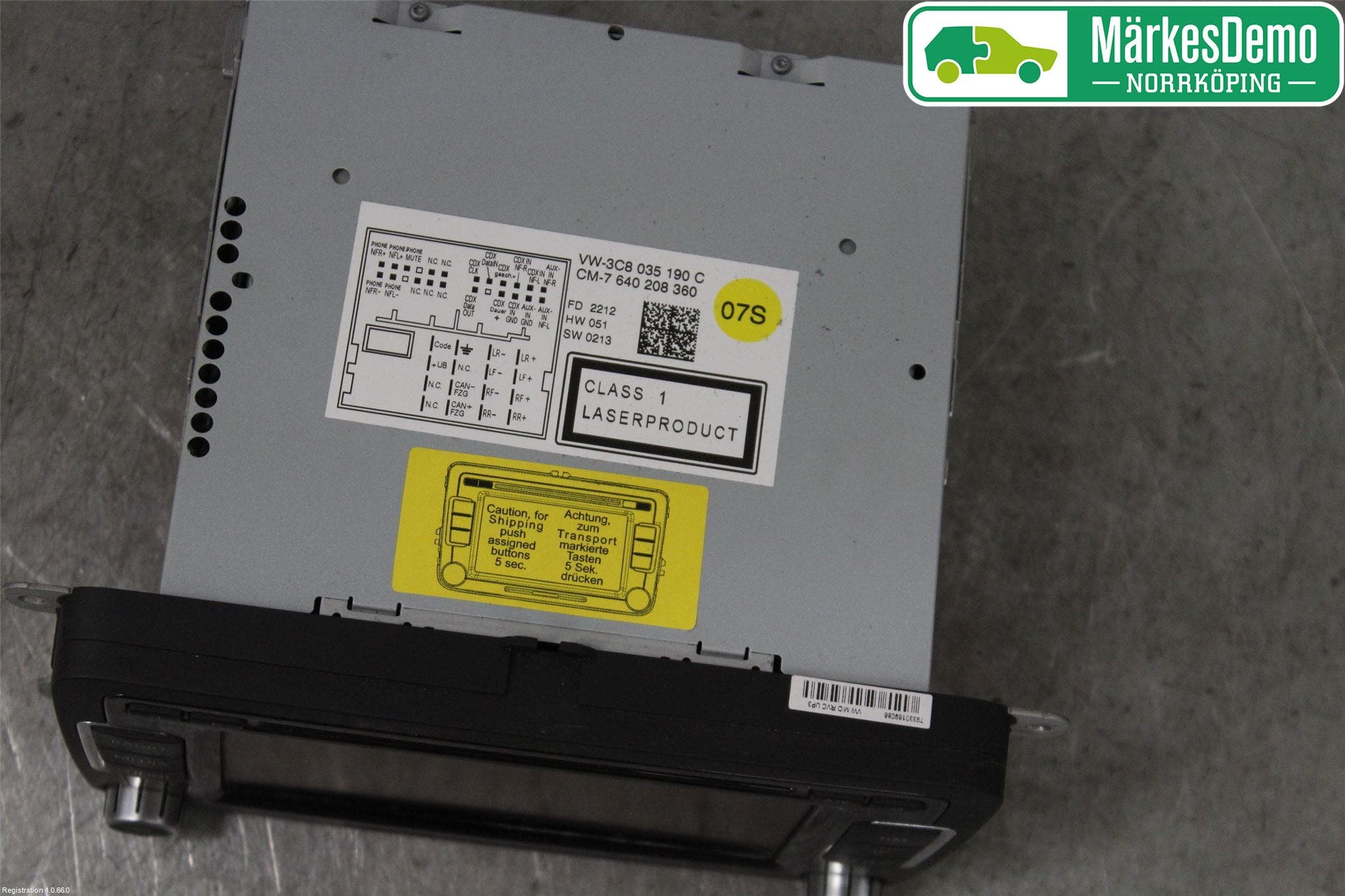 Volkswagen VW GOLF PLUS/CROSS GOLF 04-14 Cd Radio - Multimediapanel