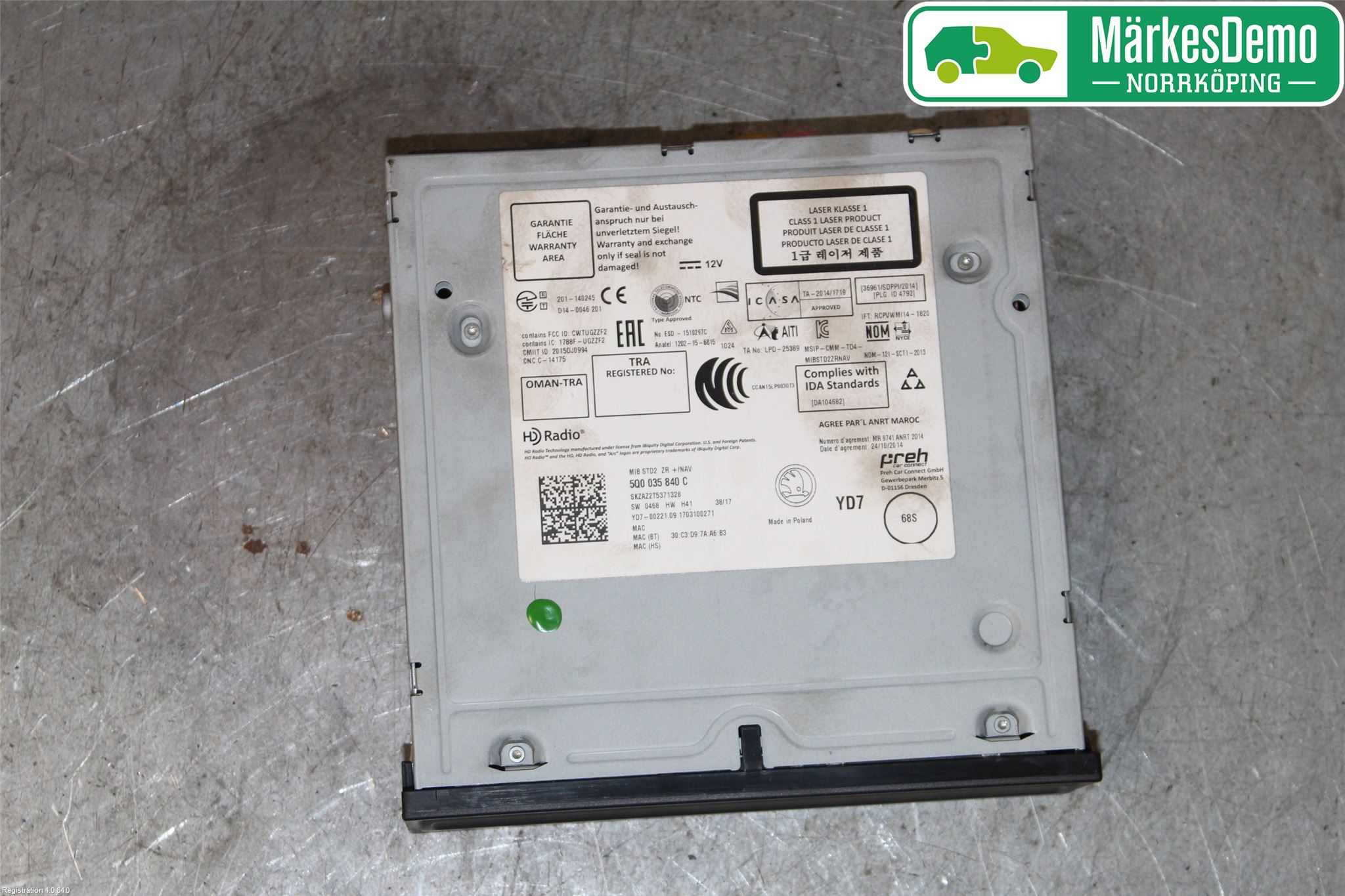 Skoda OCTAVIA (5E) 13-20 Cd Radio - Multimediapanel