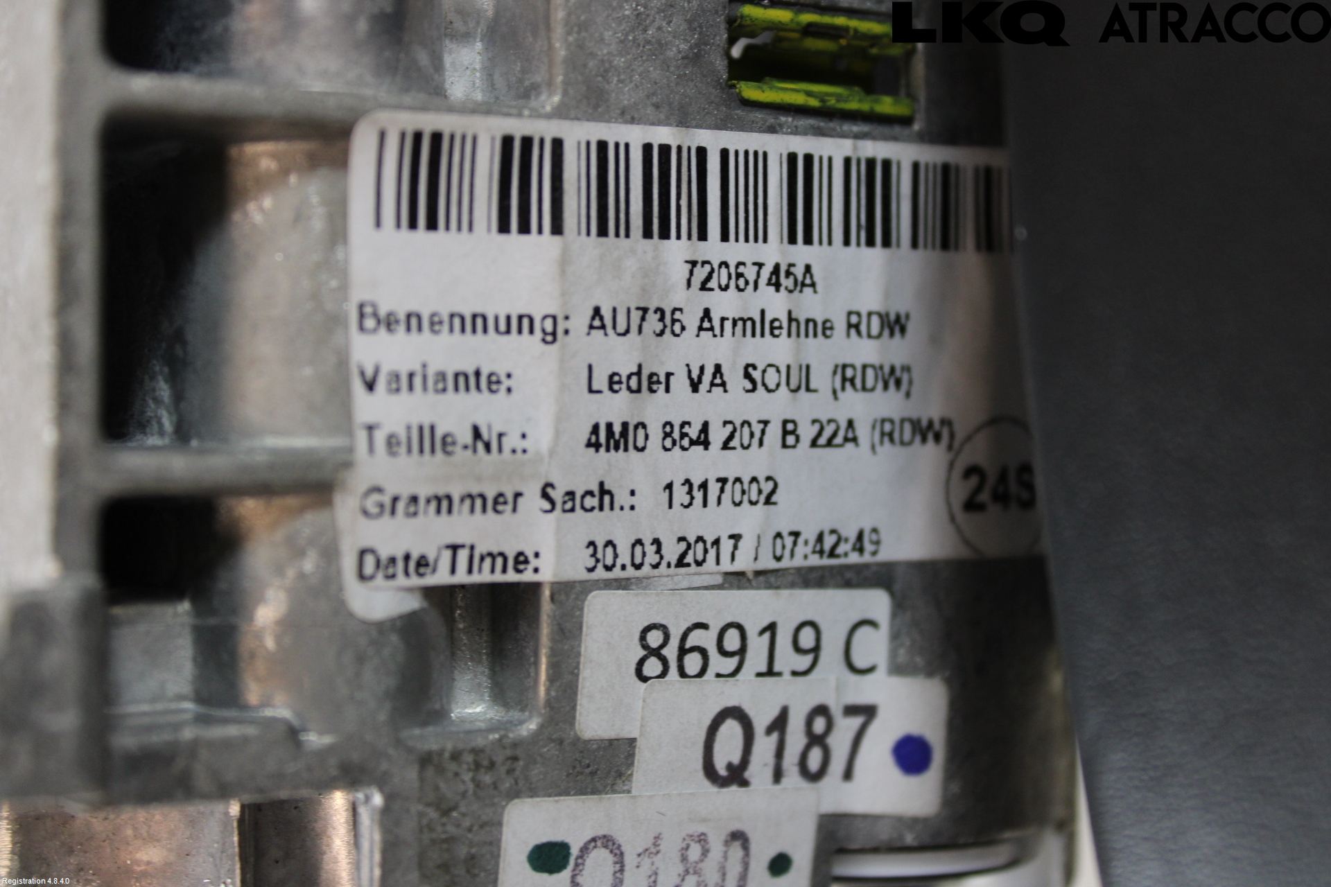 Audi Q7/SQ7 Inredning Armstöd