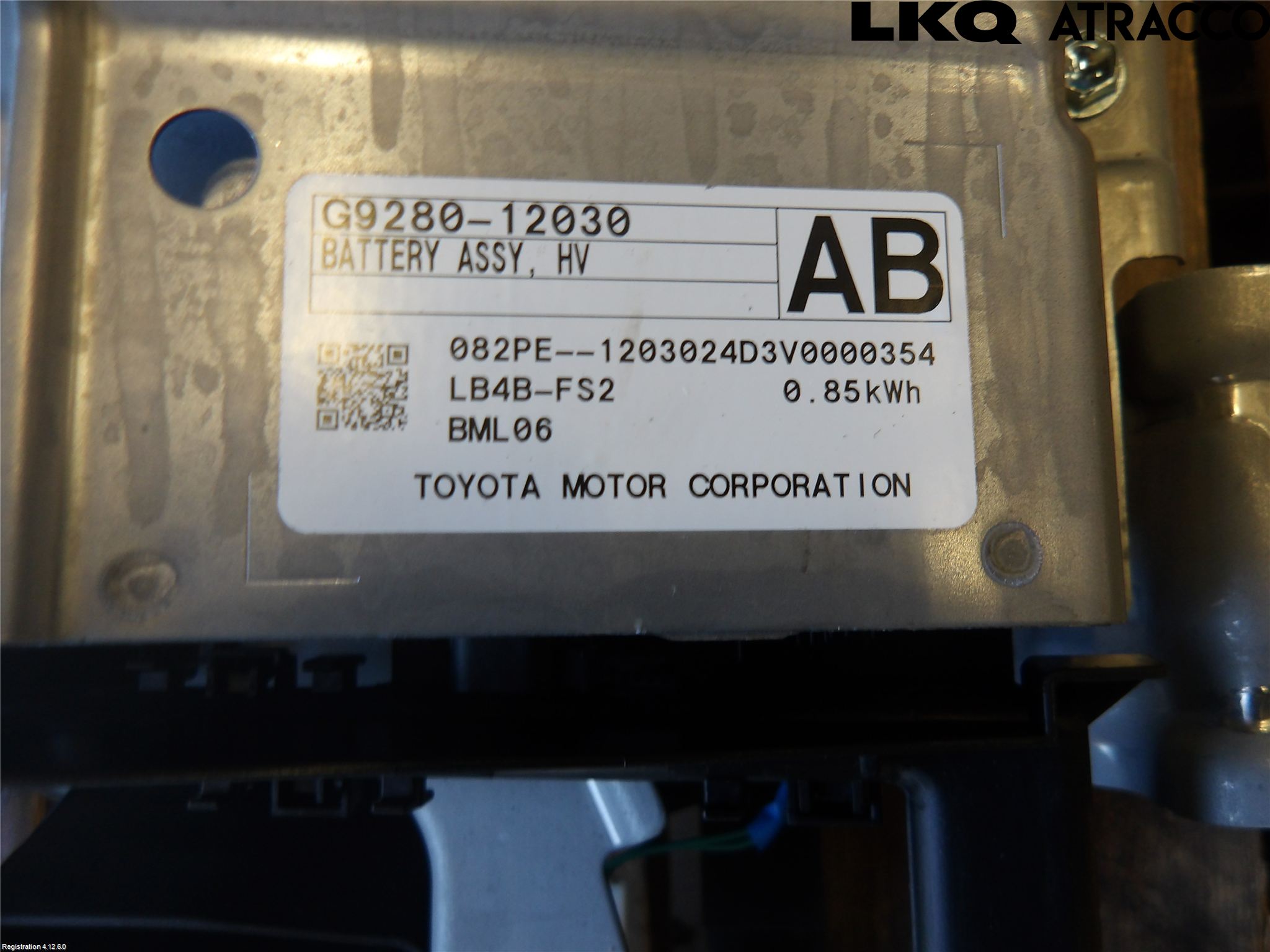 Toyota COROLLA 19- Batteri Högspänning