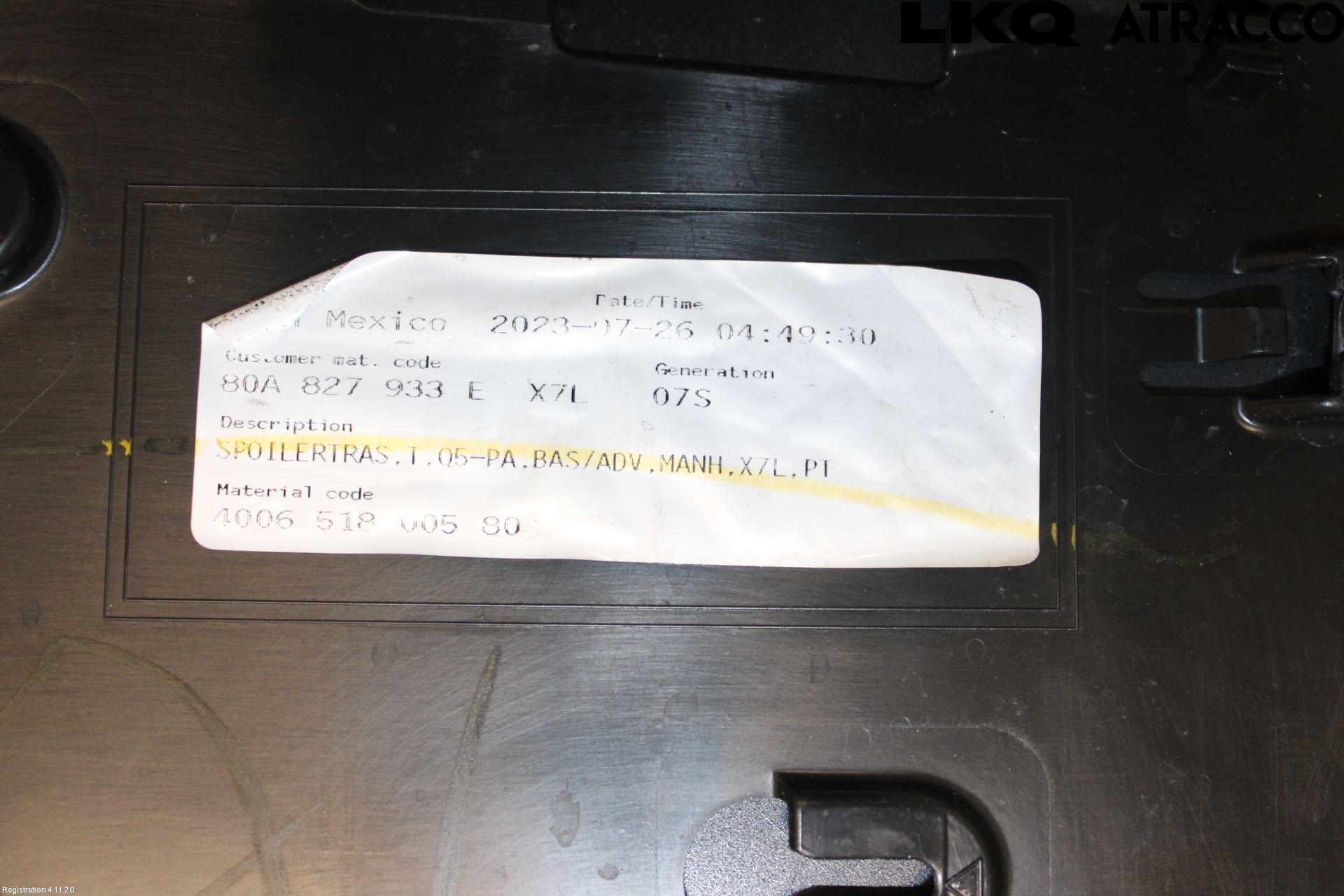 Audi Q5/SQ5 17- Spoiler Baklucka