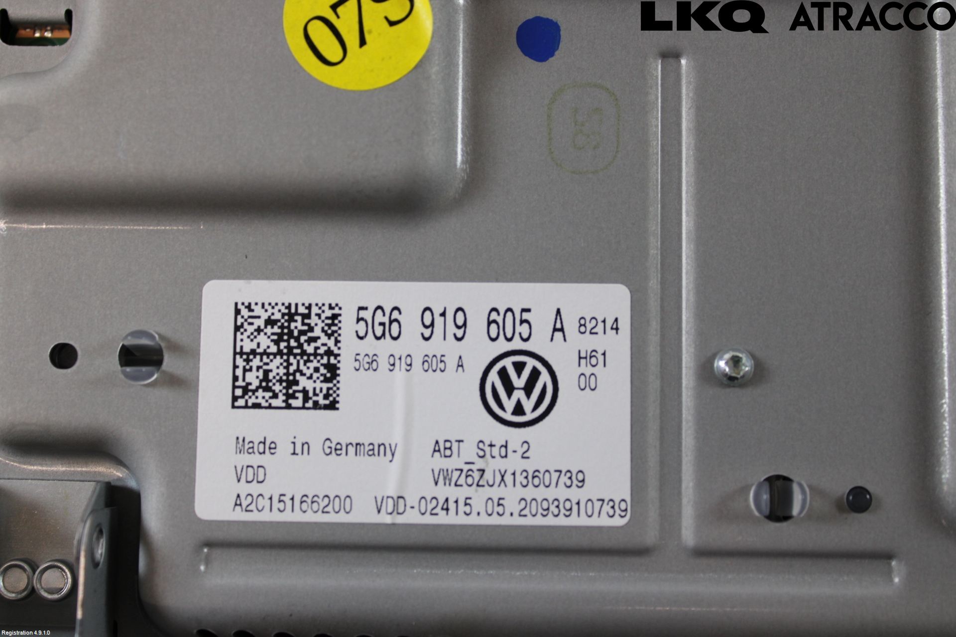 Volkswagen VW GOLF / E-GOLF VII 13-20 Multifunktionsdisplay