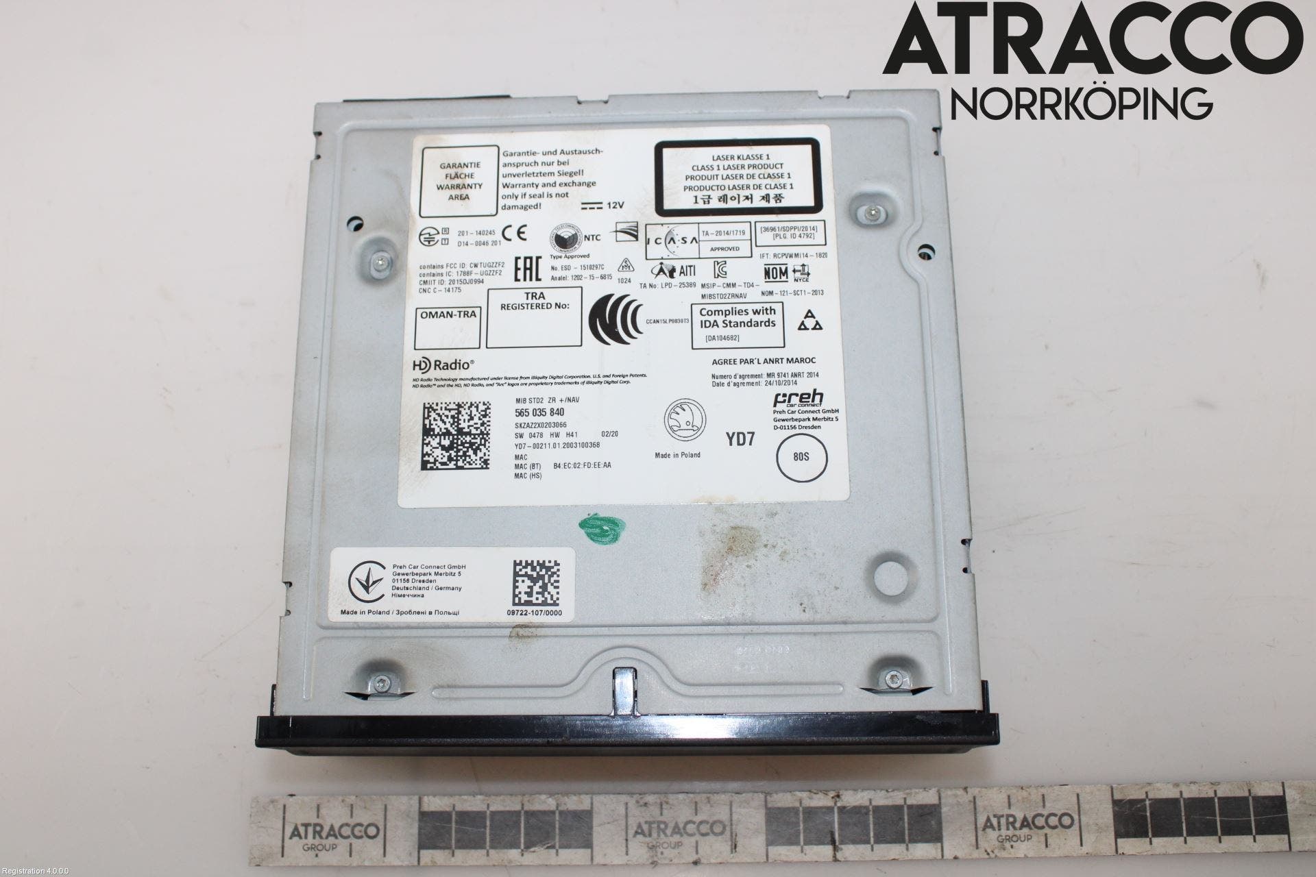 Skoda OCTAVIA (5E) 13-20 Cd Radio - Multimediapanel