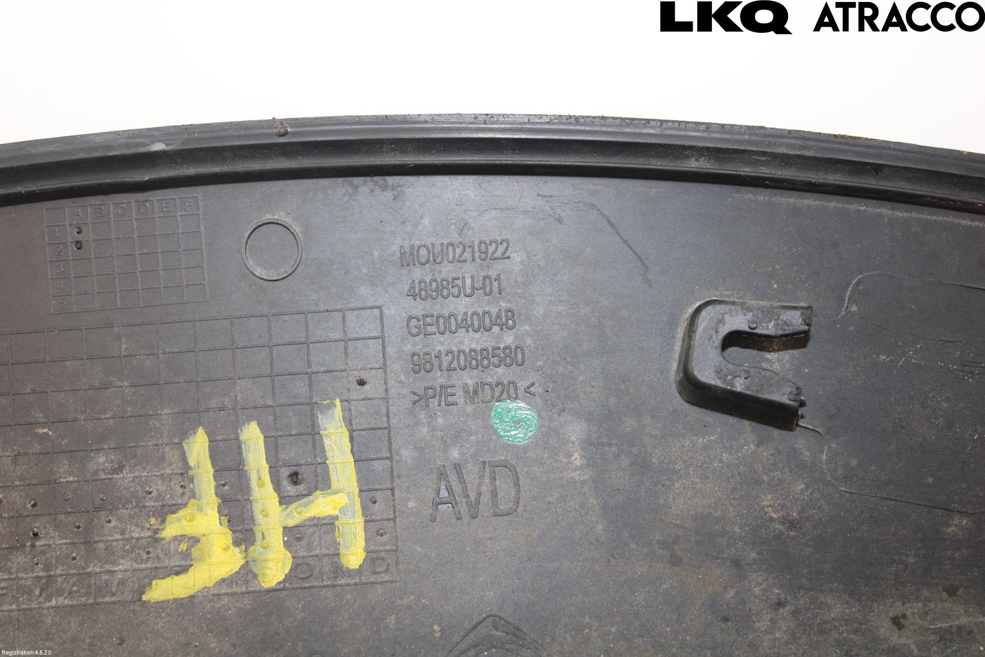 Citroen COTROEN C3 17-24 List Framskärm Vä