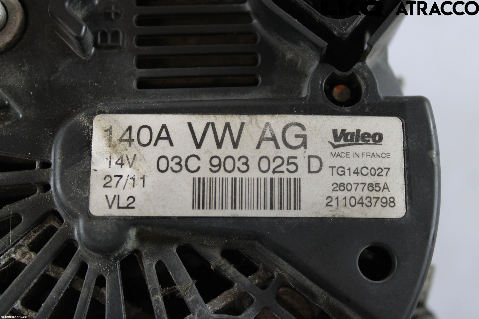 Volkswagen VW GOLF PLUS/CROSS GOLF 04-14 Generator