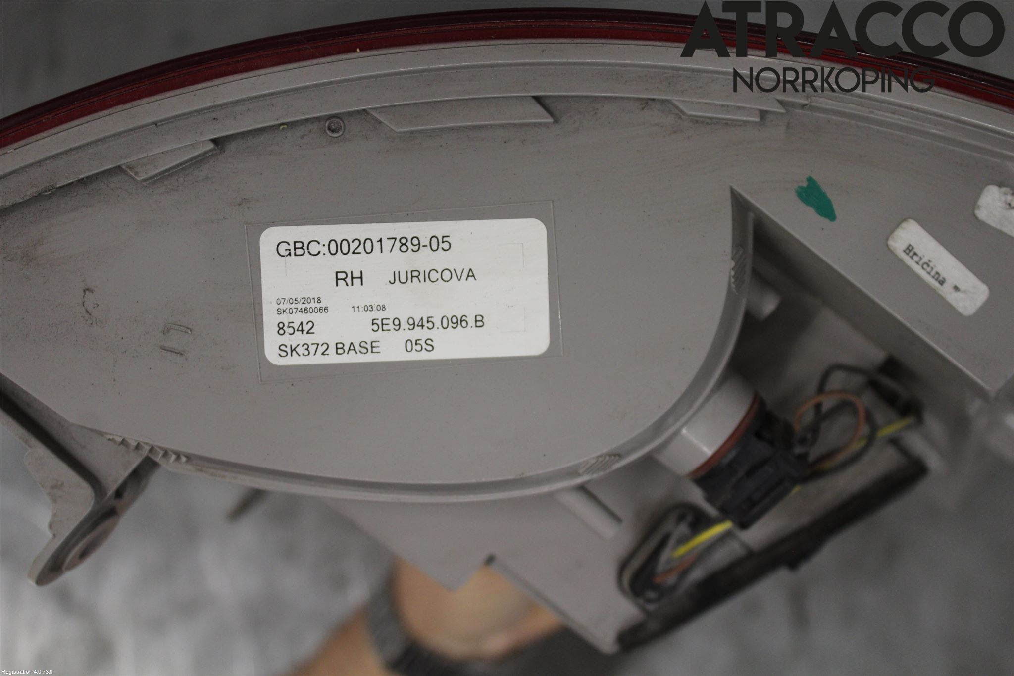 Skoda OCTAVIA (5E) 13-20 Bakljus Höger