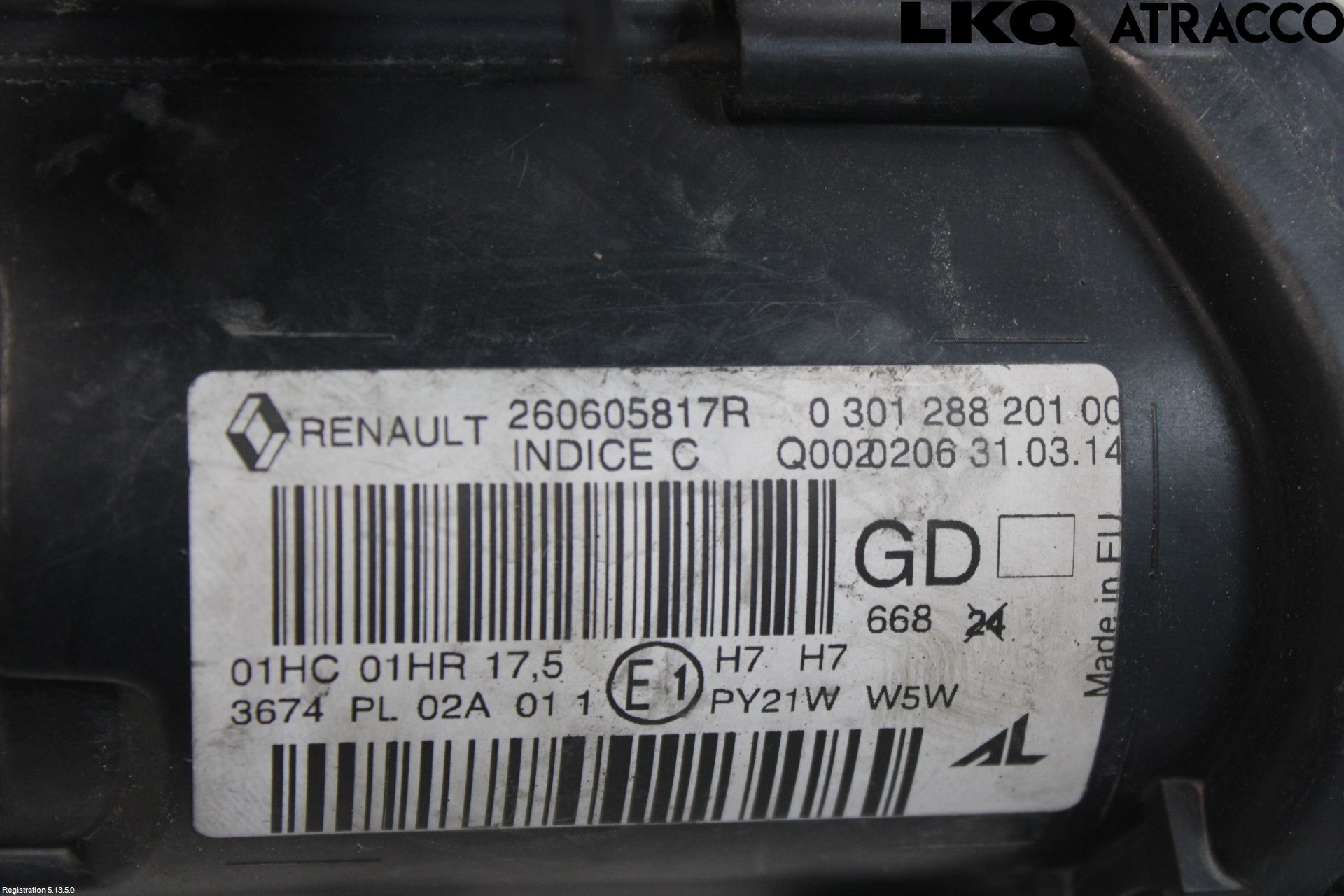 Renault MEGANE III 09-15 Strålkastare Vänster