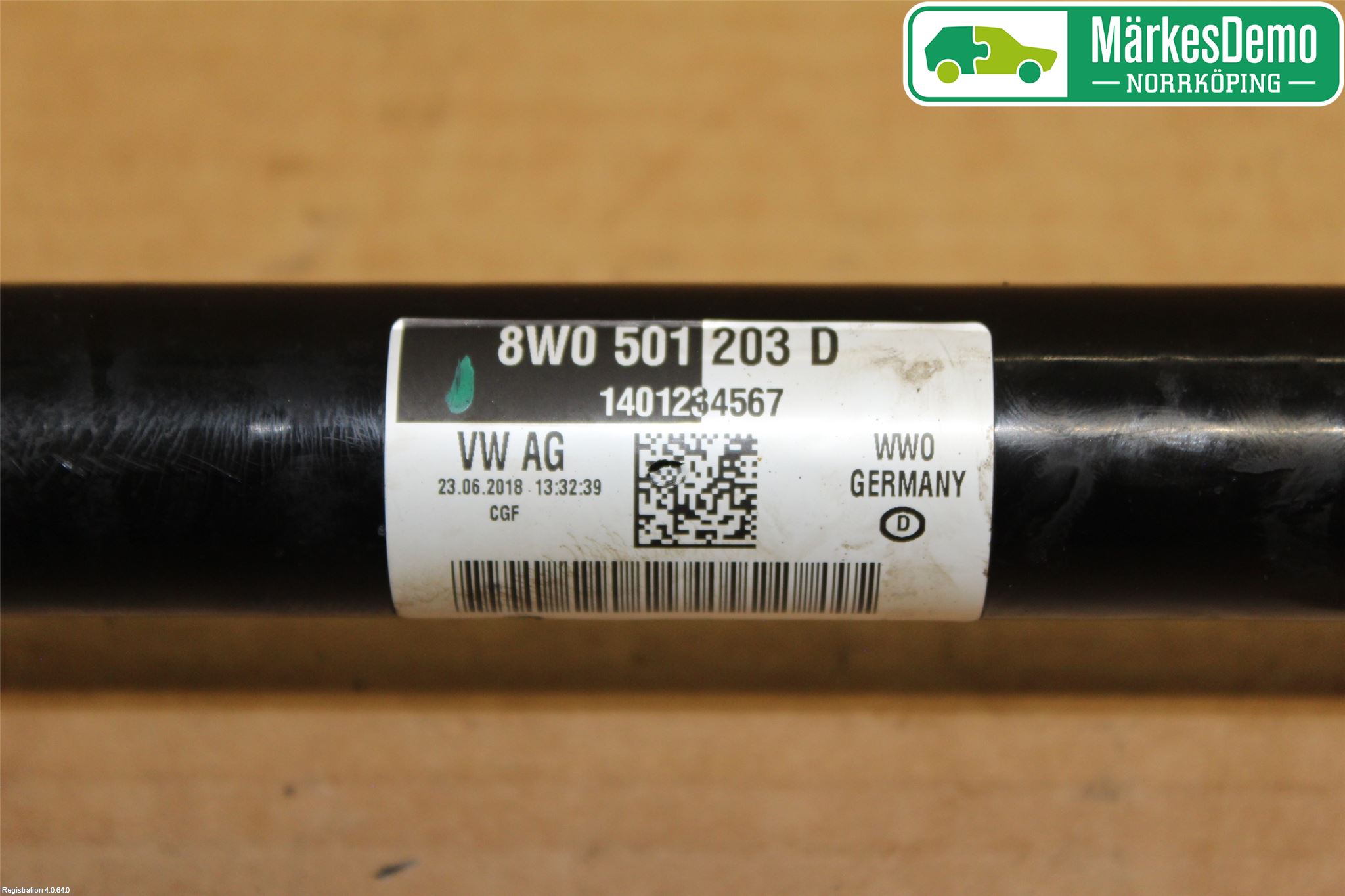 Audi A4/S4 B9 16-19 Drivaxel Bak Höger