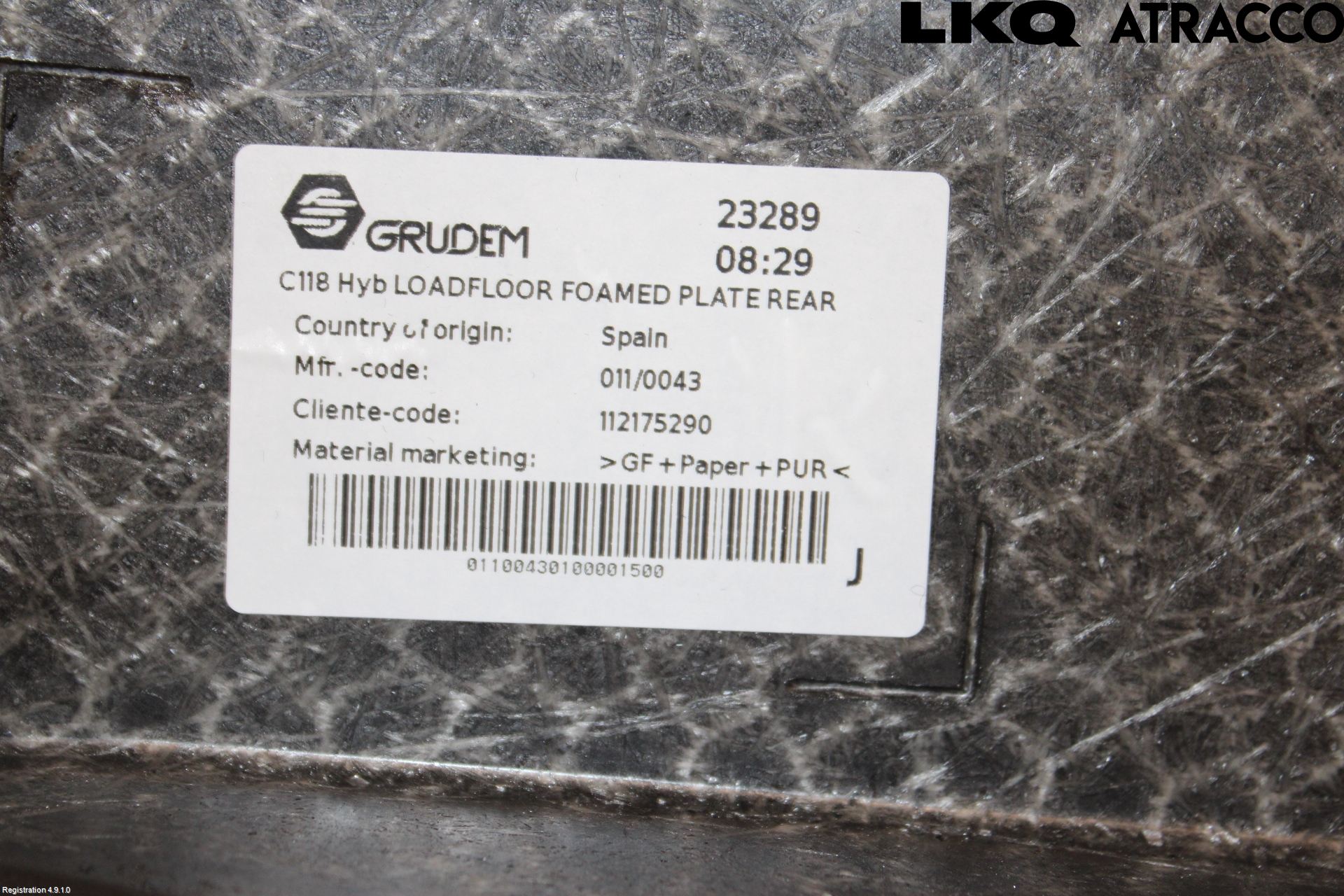 Mercedes-Benz MB CLA-KLASS (C118/X118) 19- Bagage Golv