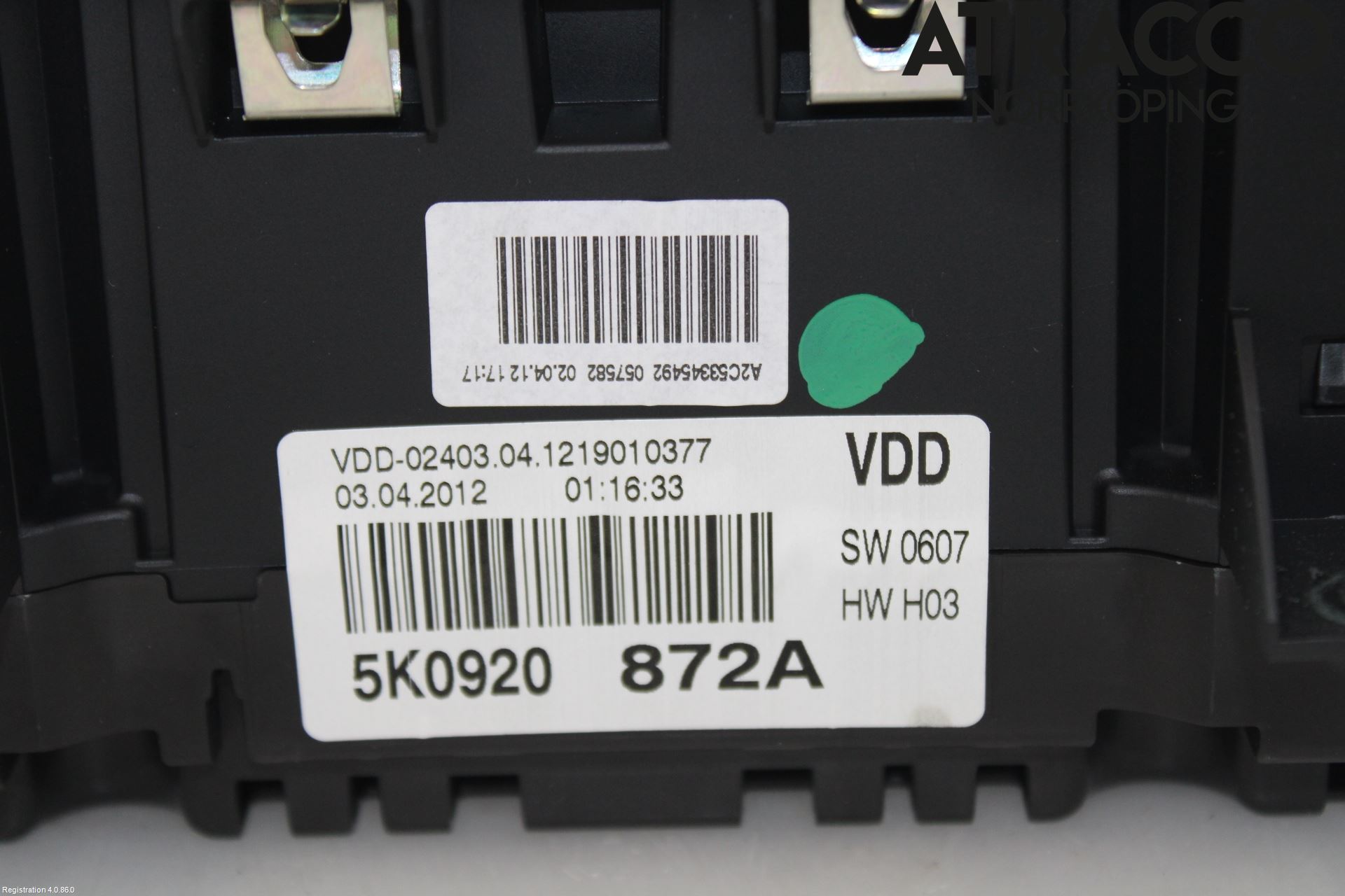 Volkswagen VW GOLF VI 09-13 Instrument Komb