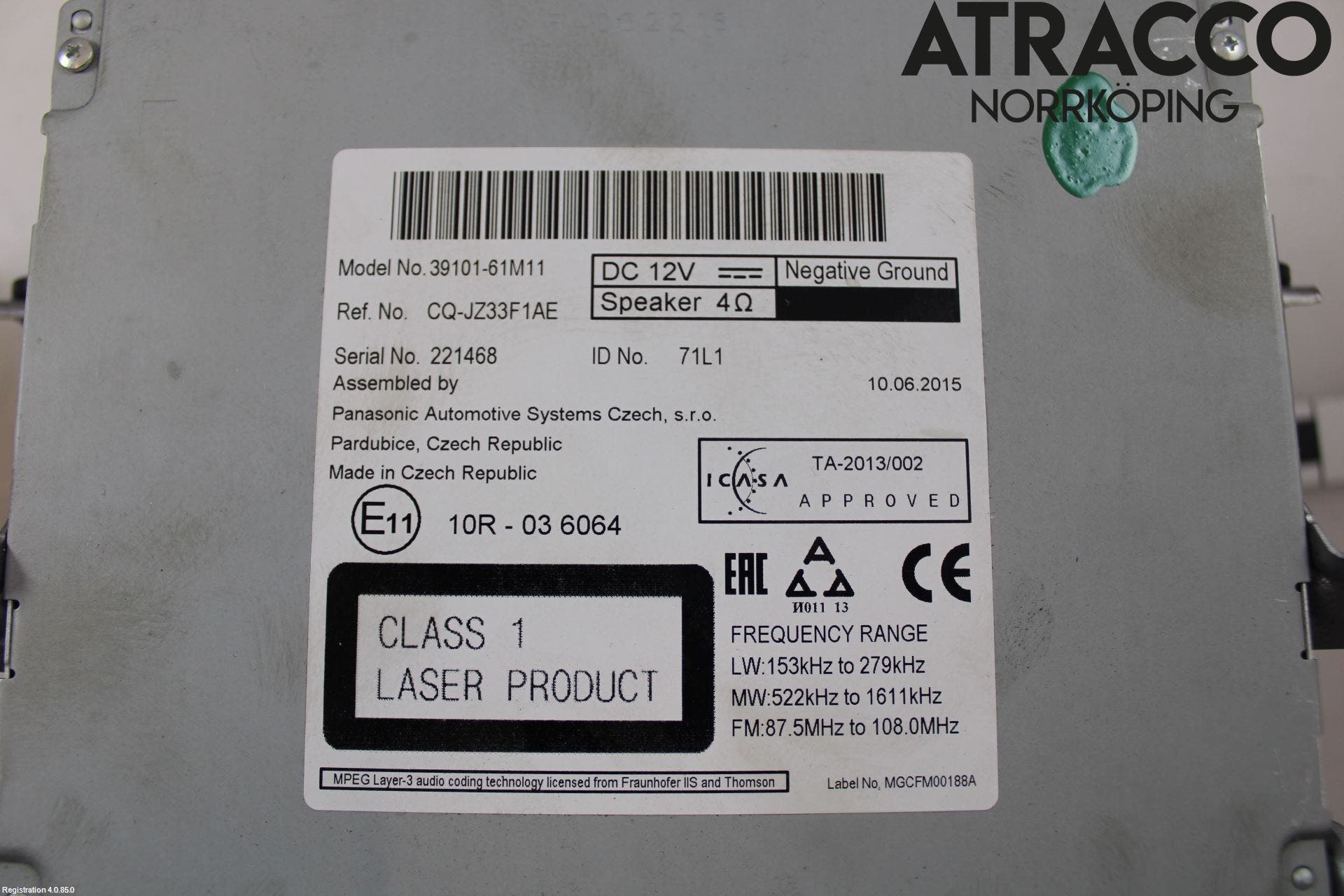 Suzuki SX4 S-CROSS 14-21 Cd Radio - Multimediapanel