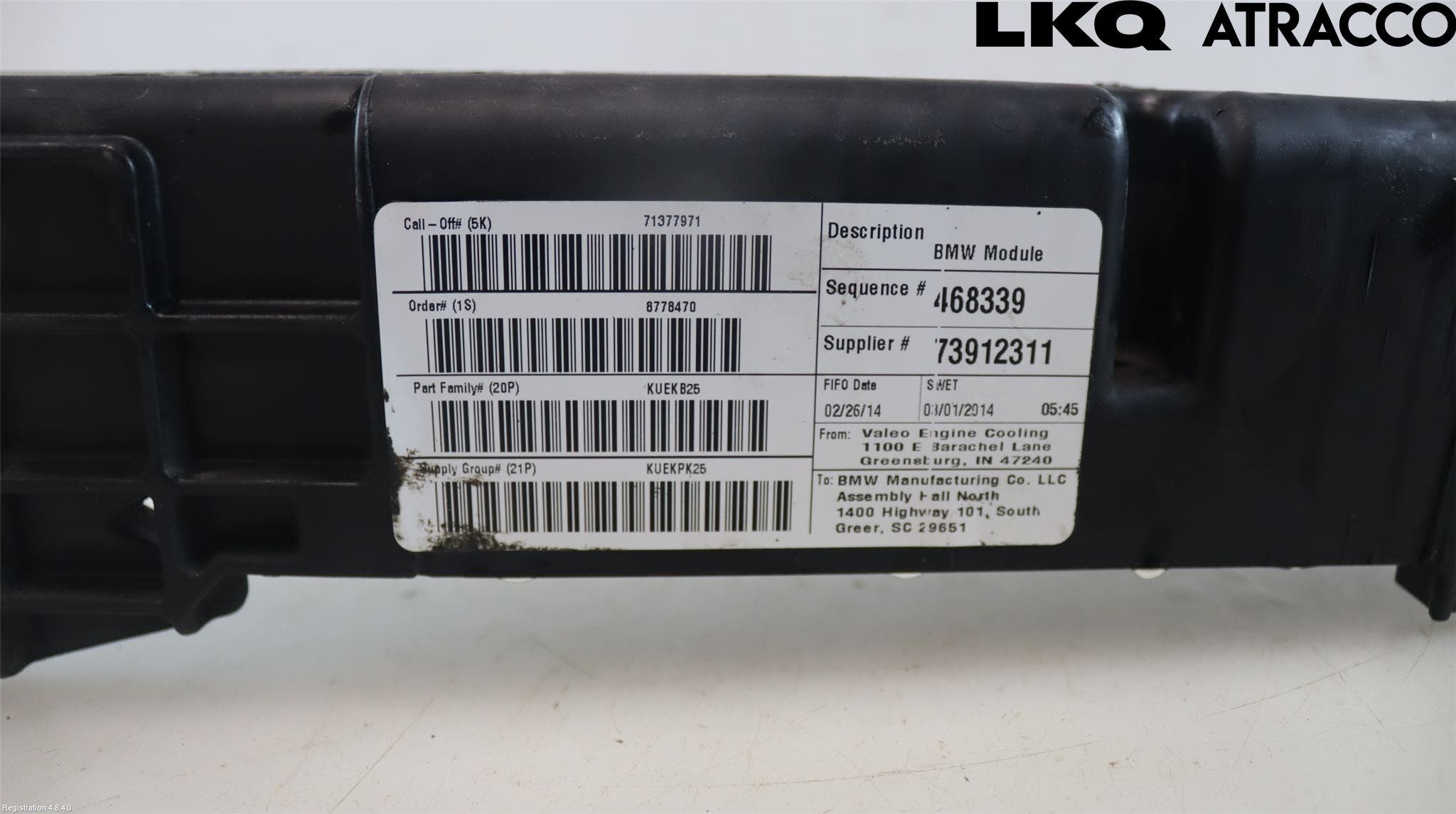 BMW X3 F25 10-17 Kylarfäste-Ram-Balk