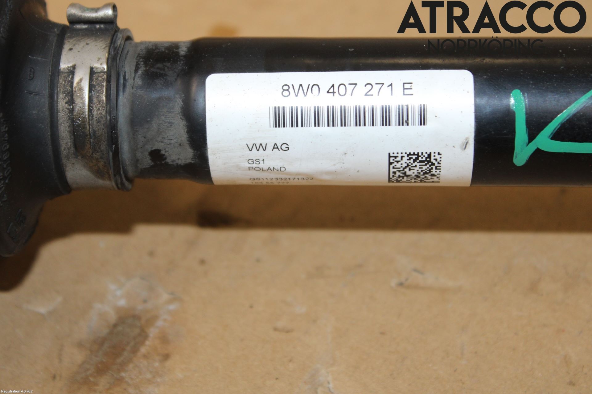 Audi A4/S4 B9 16-19 Drivaxel Fram Höger
