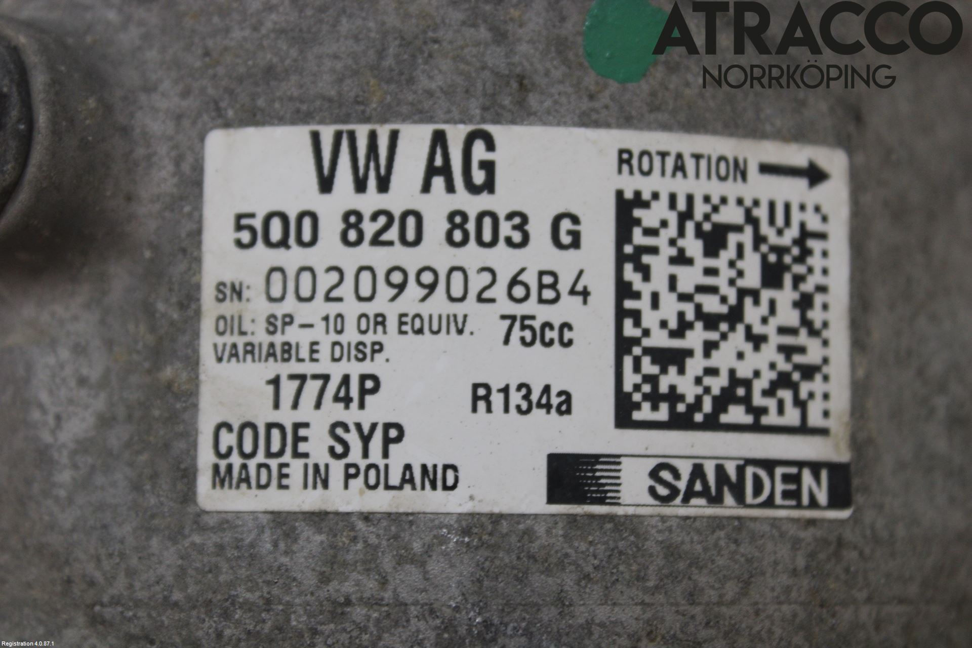 Volkswagen VW CADDY 16-20 Ac Kompressor