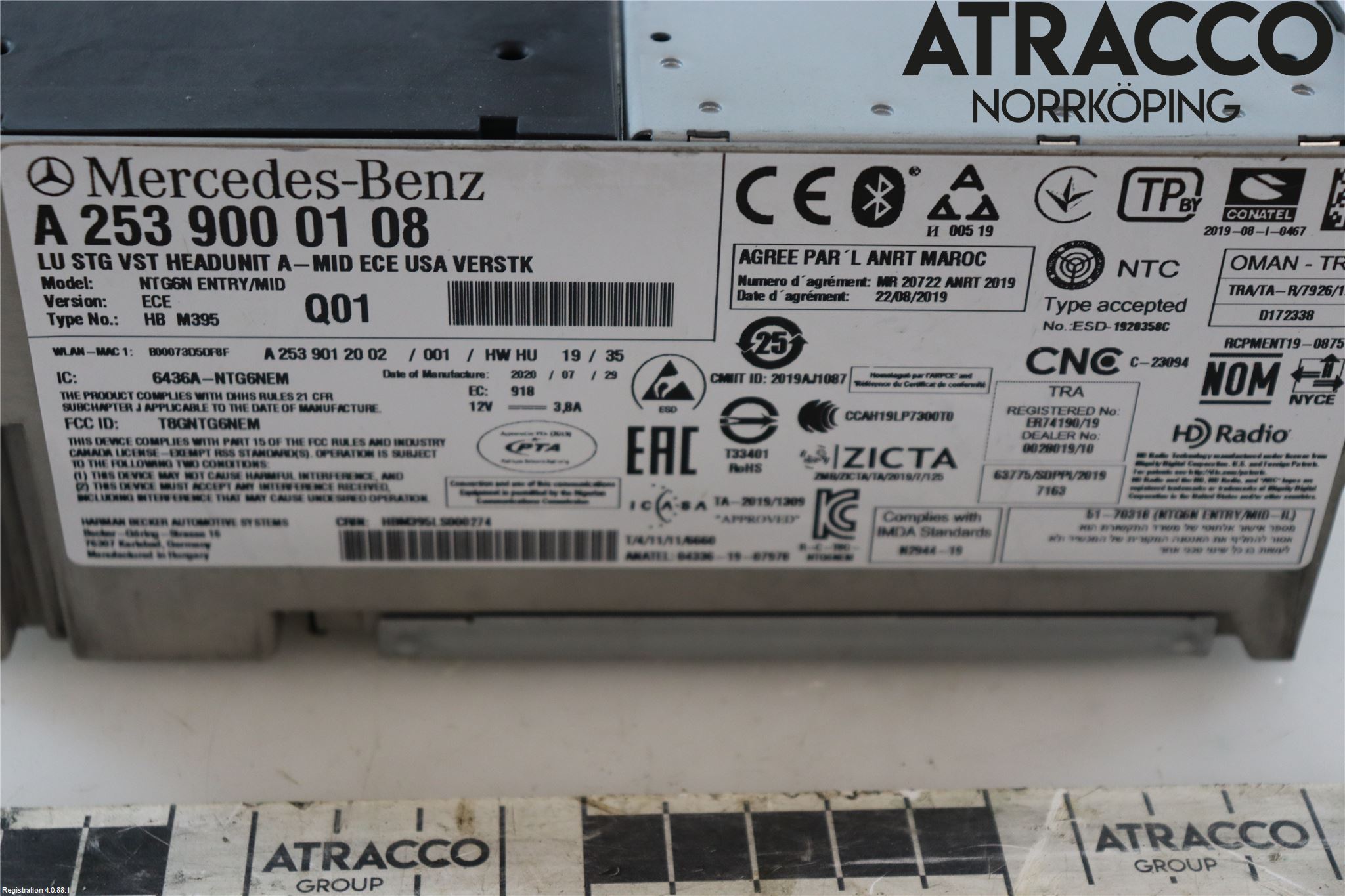 Mercedes-Benz MB GLC-KLASS (X253/C253) 15-22 Radio-Stereo Förstärkare