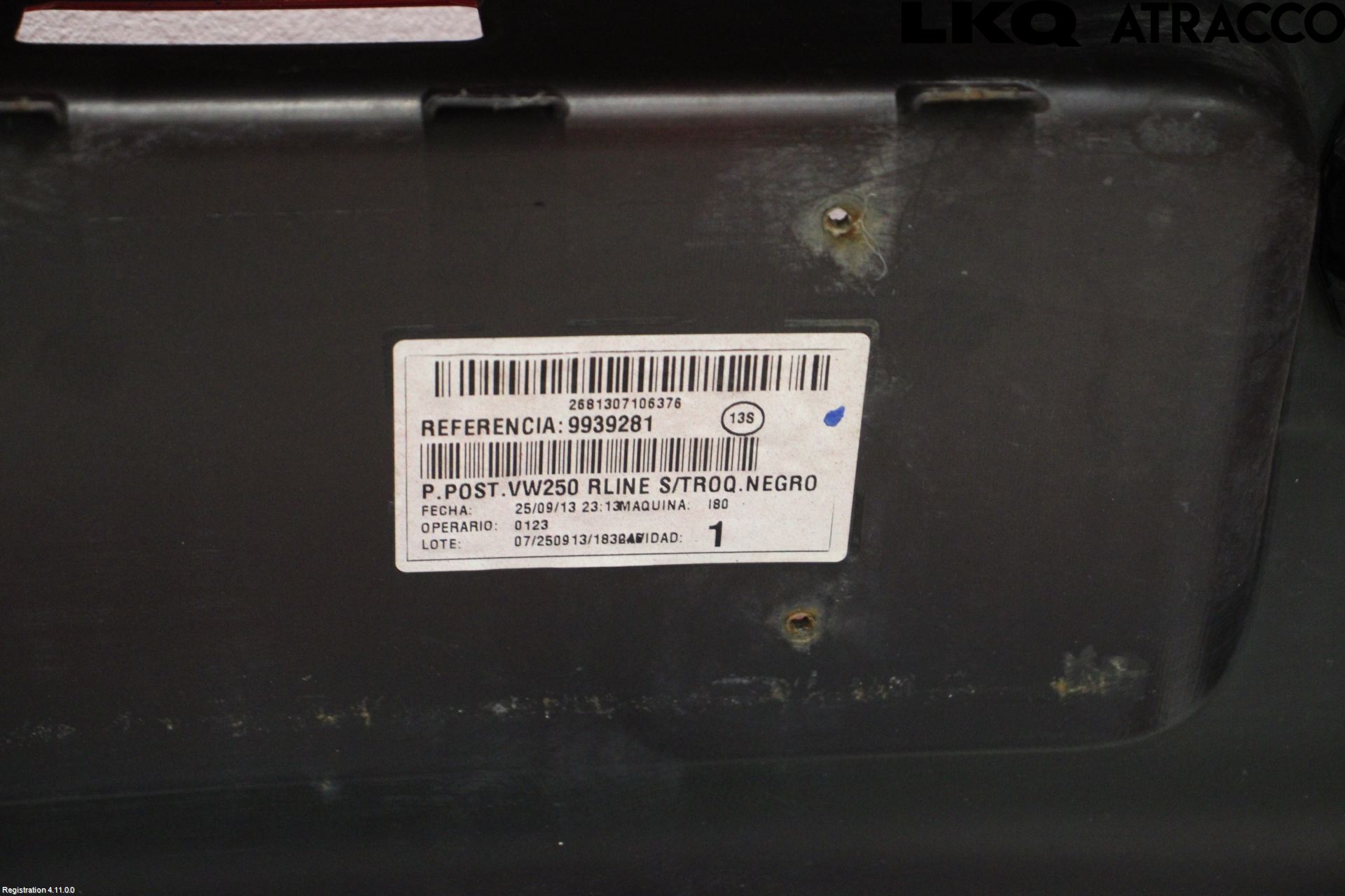 Volkswagen VW POLO 10-17 Stötfångarbeklädnad Bak
