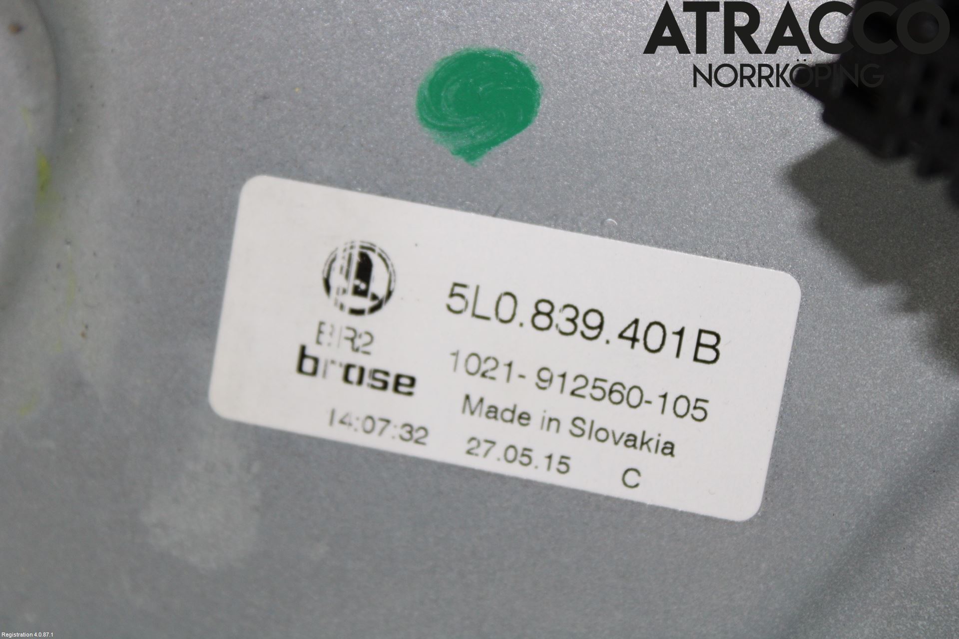 Skoda YETI Fönsterhiss El Kompl