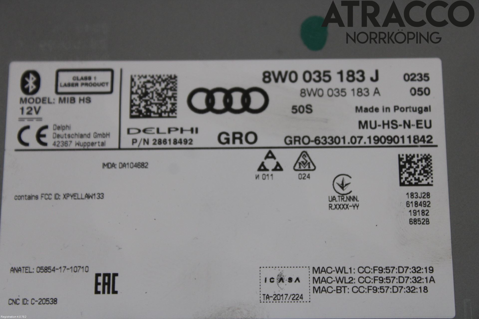 Audi A5 17- Cd Radio - Multimediapanel