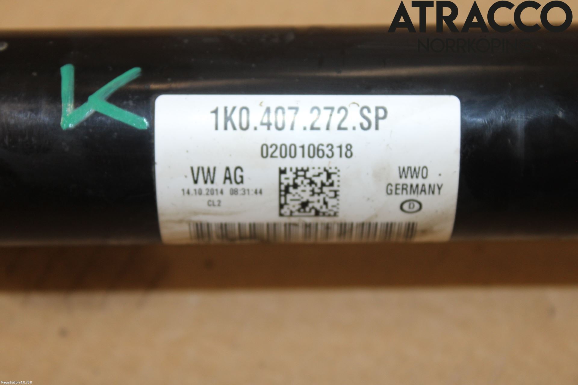 Volkswagen VW GOLF / E-GOLF VII 13-20 Drivaxel Fram Höger