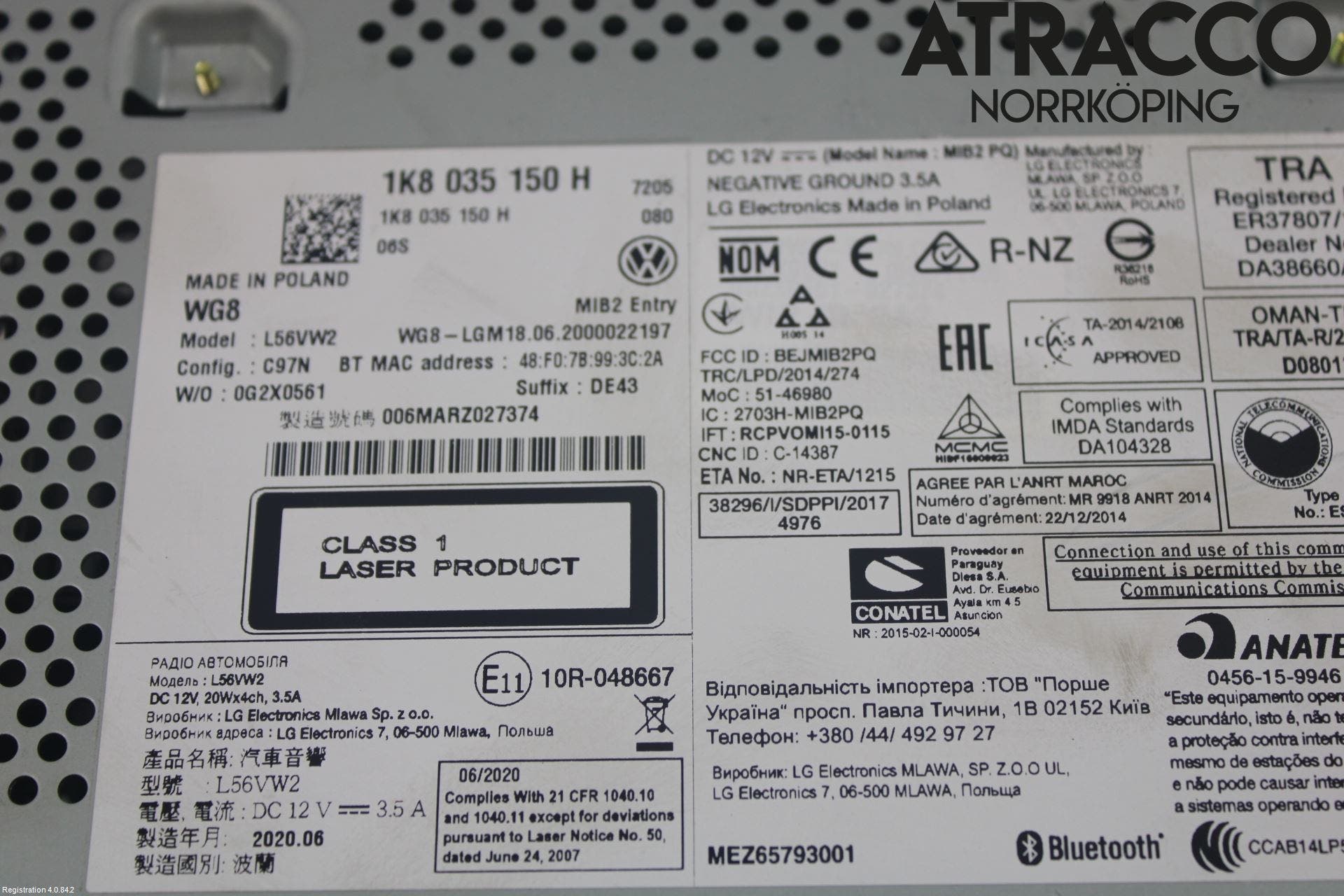 Volkswagen VW CADDY 16-20 Cd Radio - Multimediapanel