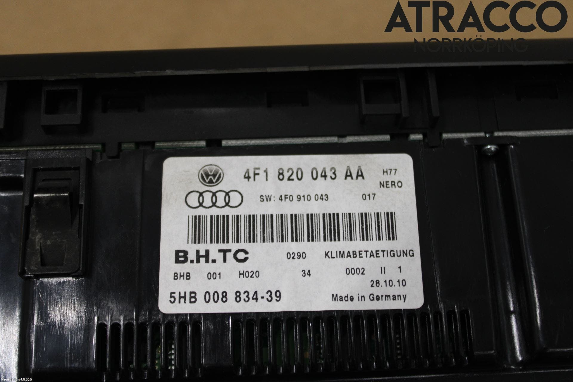 Audi A6/S6 05-11 Värmereglage