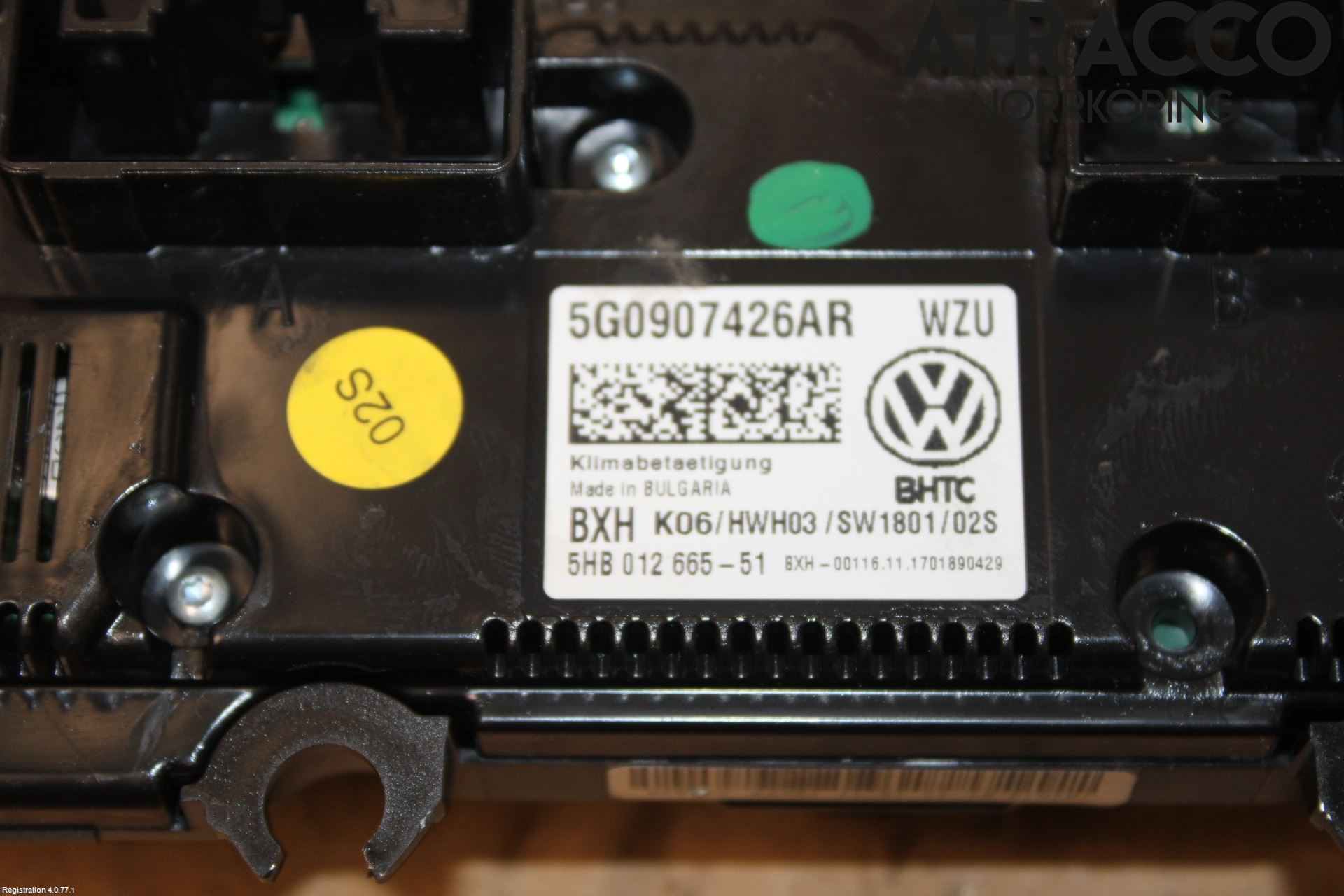 Volkswagen VW GOLF / E-GOLF VII 13-20 Värmereglage