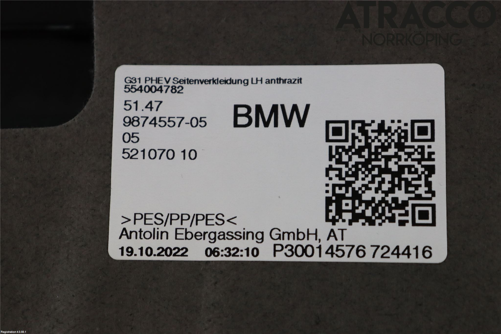 BMW 5 G30/G31/F90 17-23 Inredning Sidoklädsel