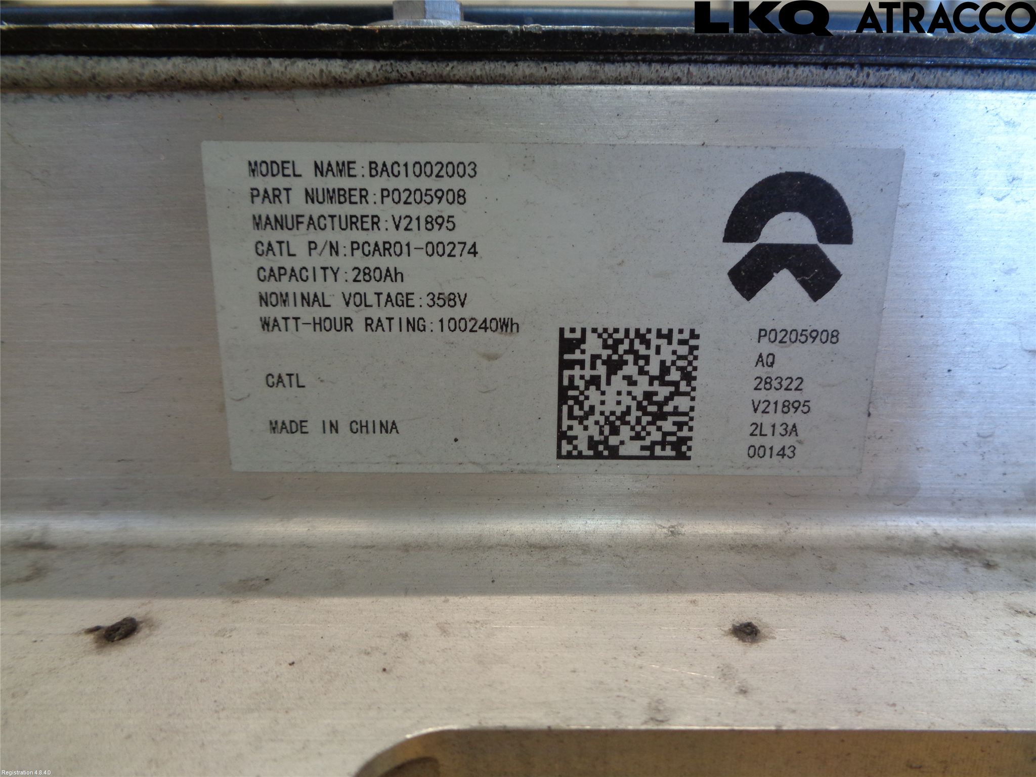 Kia NIO ET7 22- Batteri Högspänning