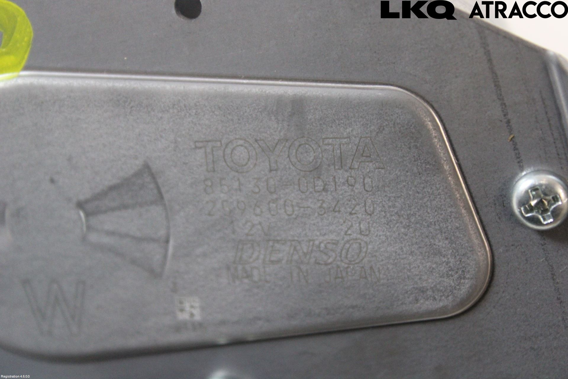 Toyota YARIS XP130 15-20 Torkarmotor Baklucka