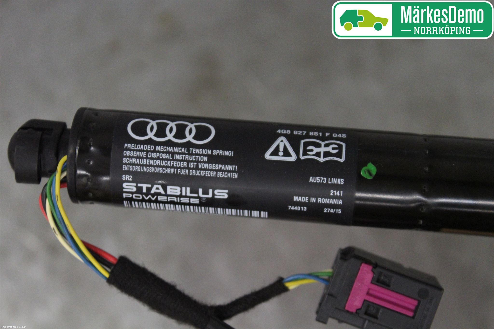 Audi A7/S7 4G 11-17 Bakluckeöppnare Automatisk