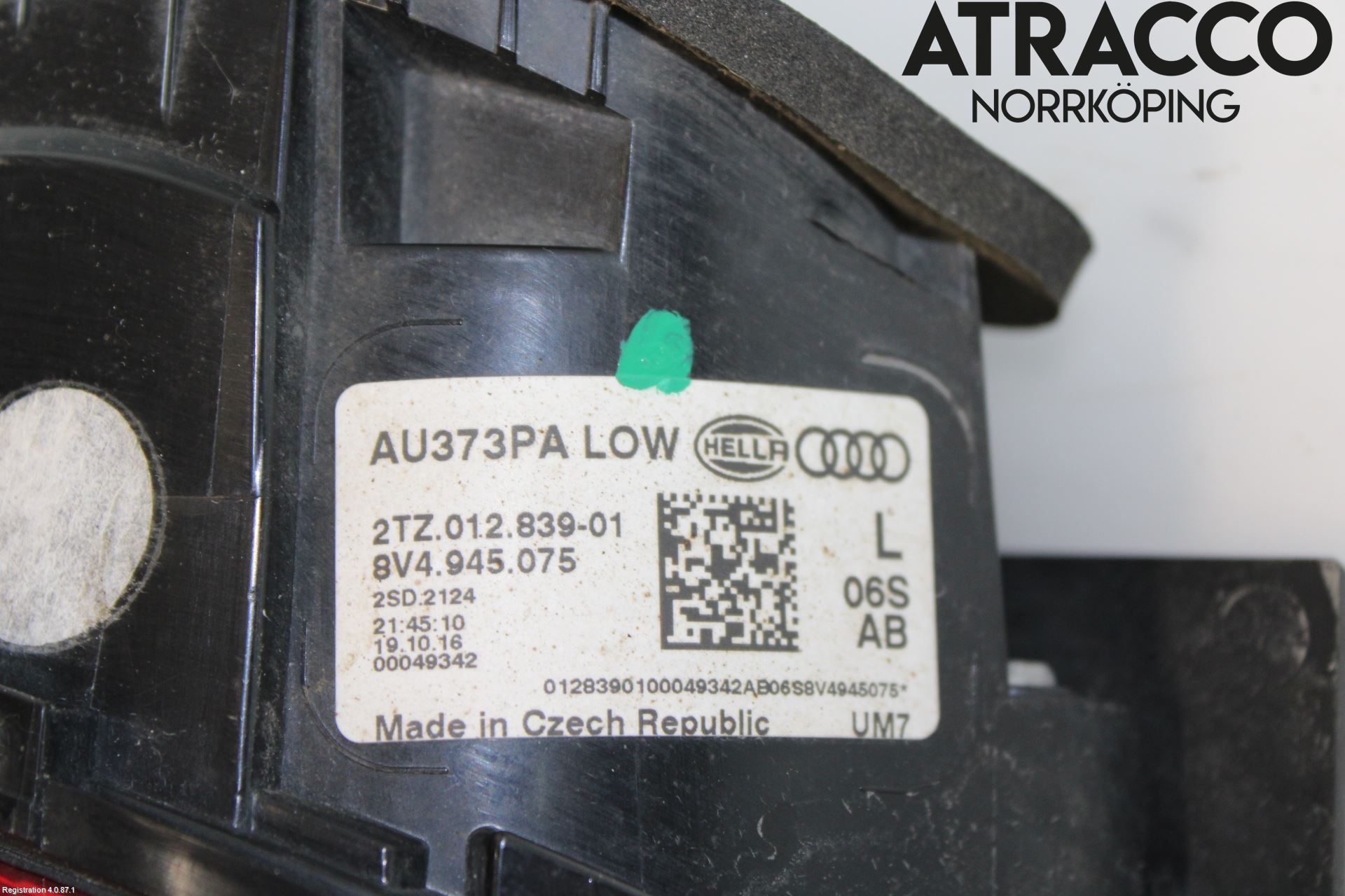 Audi A3/S3 8V 13-20 Bakljus Lucka Vä