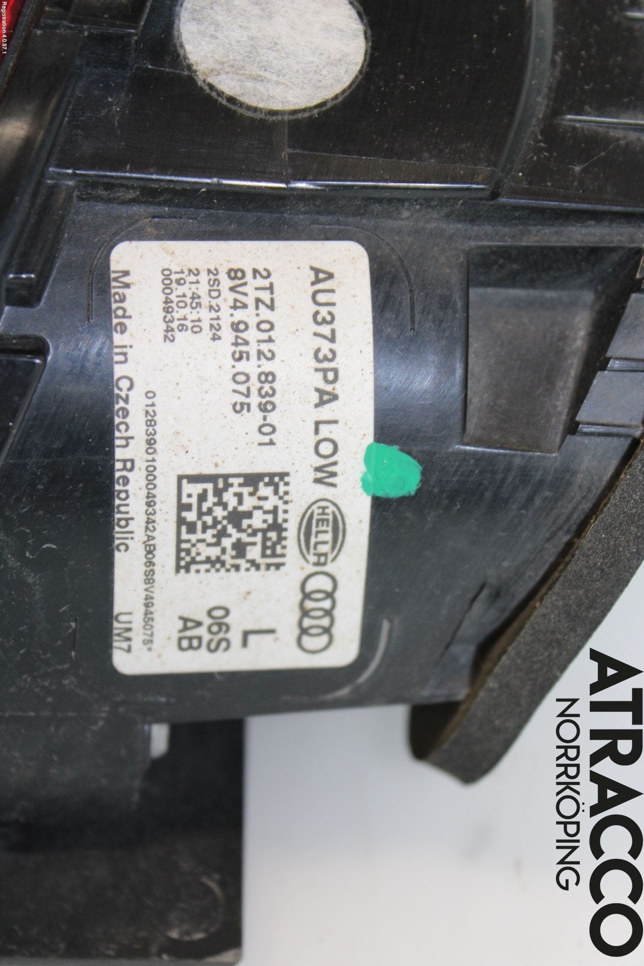 Audi A3/S3 8V 13-20 Bakljus Lucka Vä