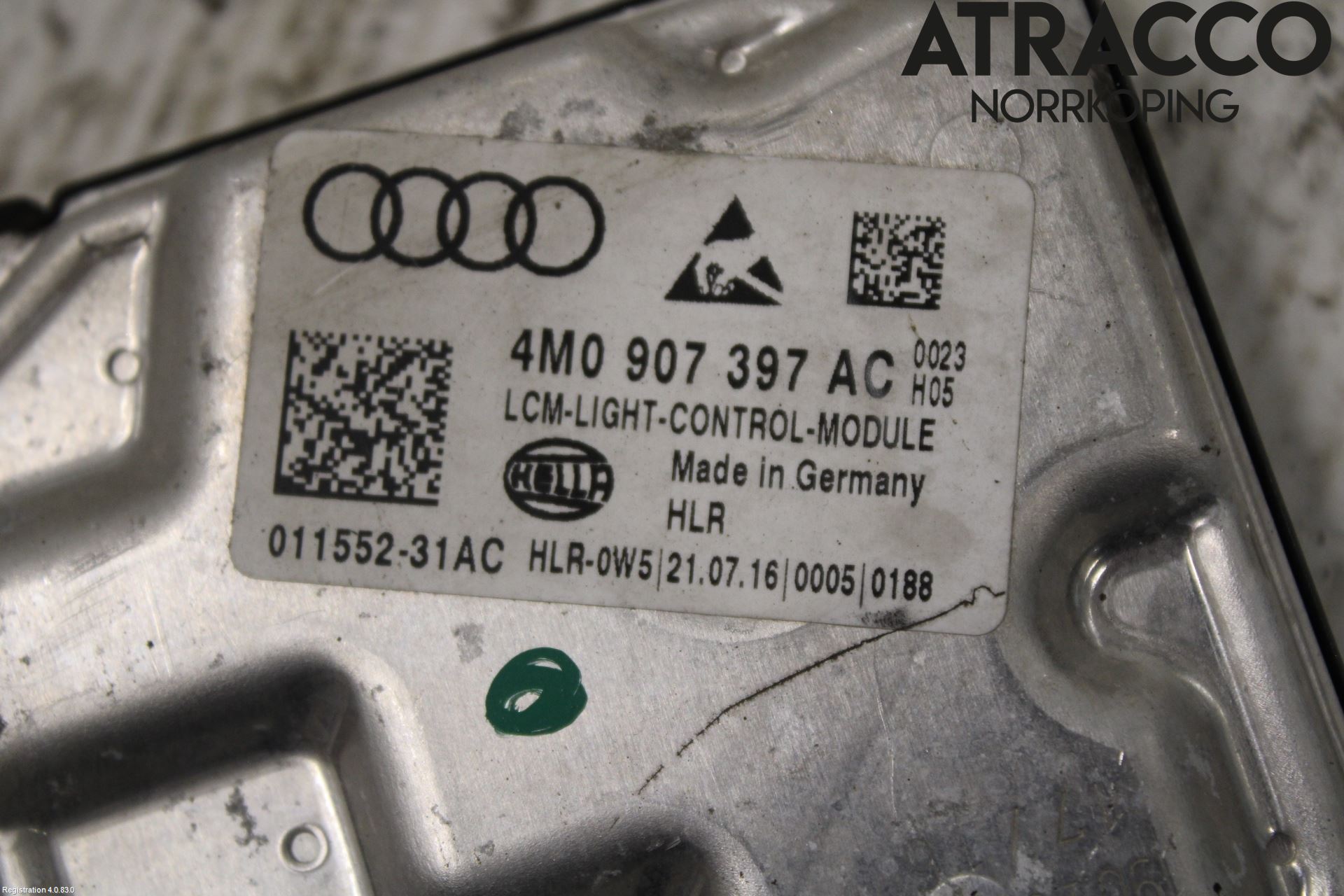 Audi A4/S4 B9 16-19 Styrenhet Strålkastare