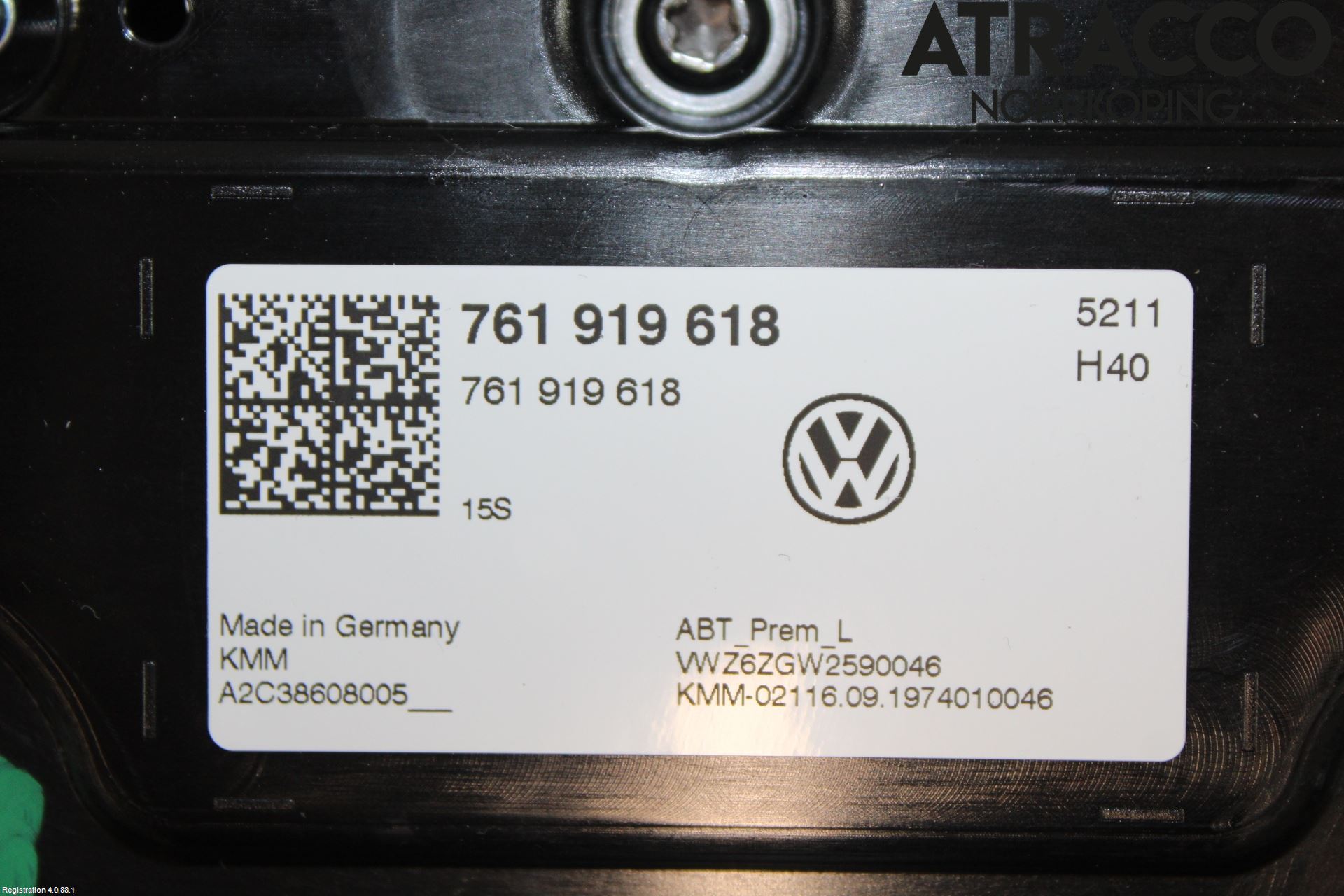 Volkswagen VW TOUAREG CR 18- Bildskärm